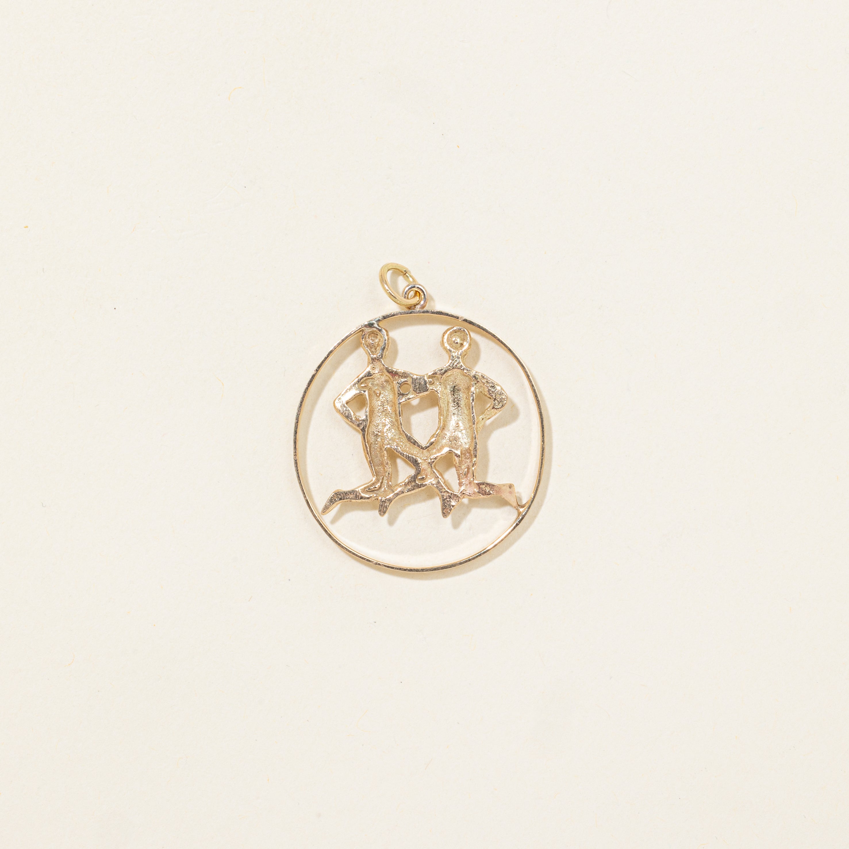 10k Yellow Gold Gemini Zodiac Charm