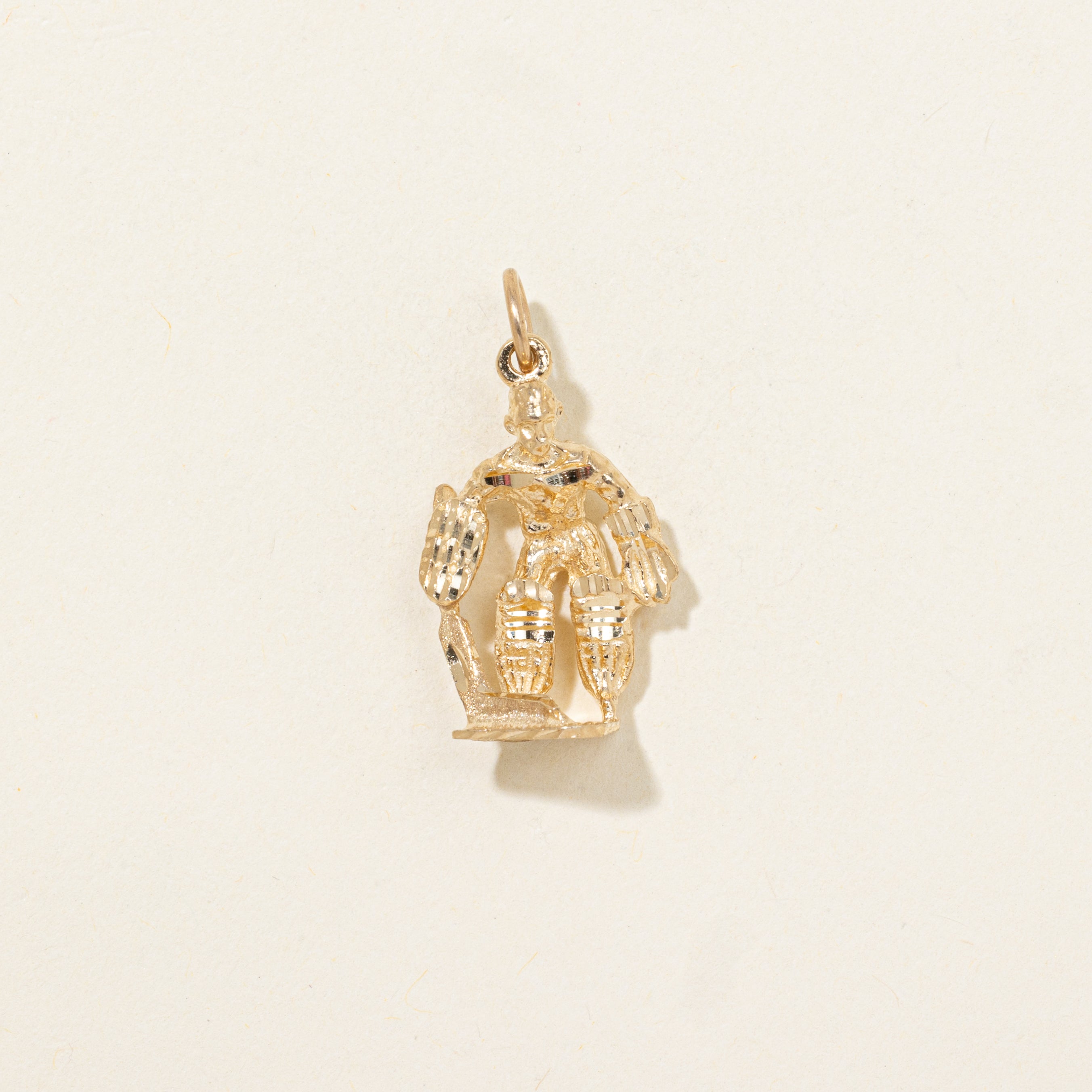 10k Yellow Gold Hockey Goalie Charm