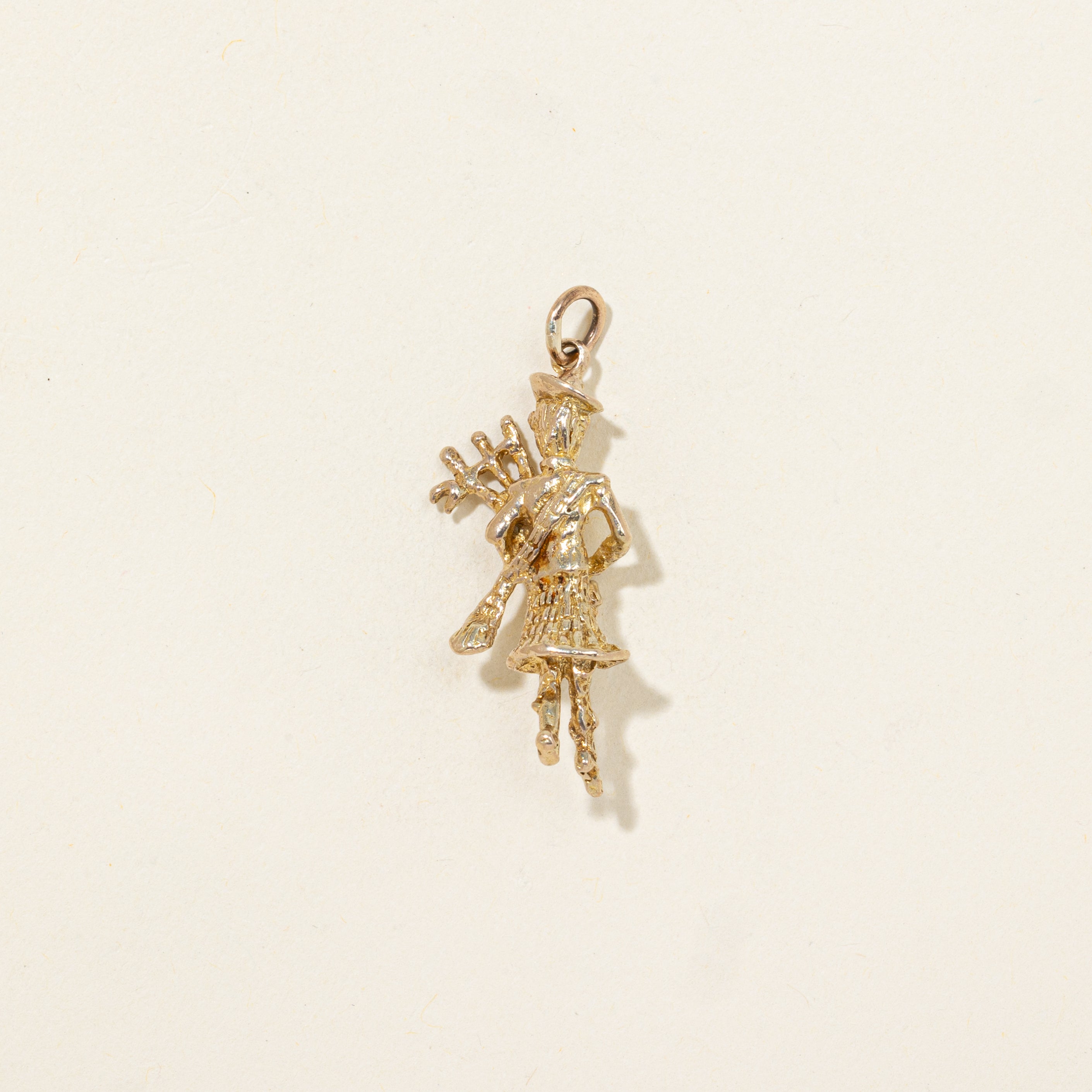 10k Yellow Gold Bagpipe Charm