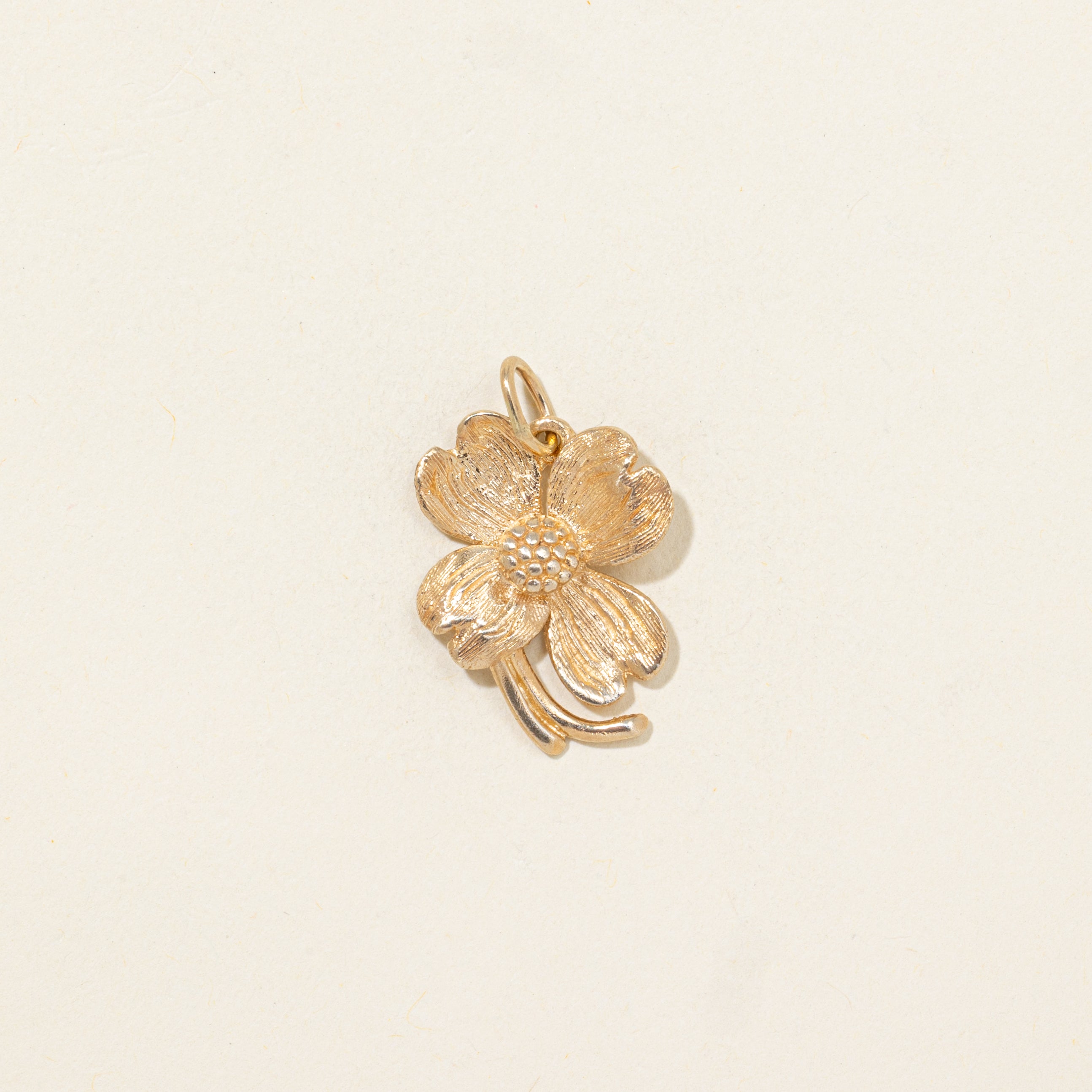 10k Yellow Gold Flower Charm