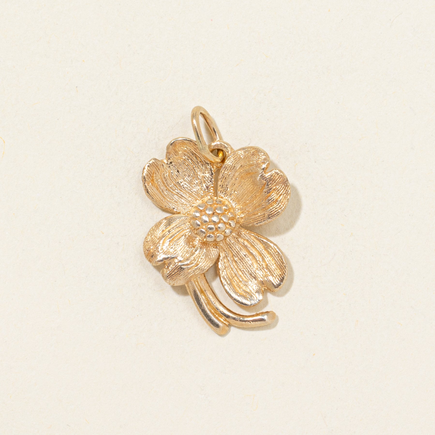 10k Yellow Gold Flower Charm