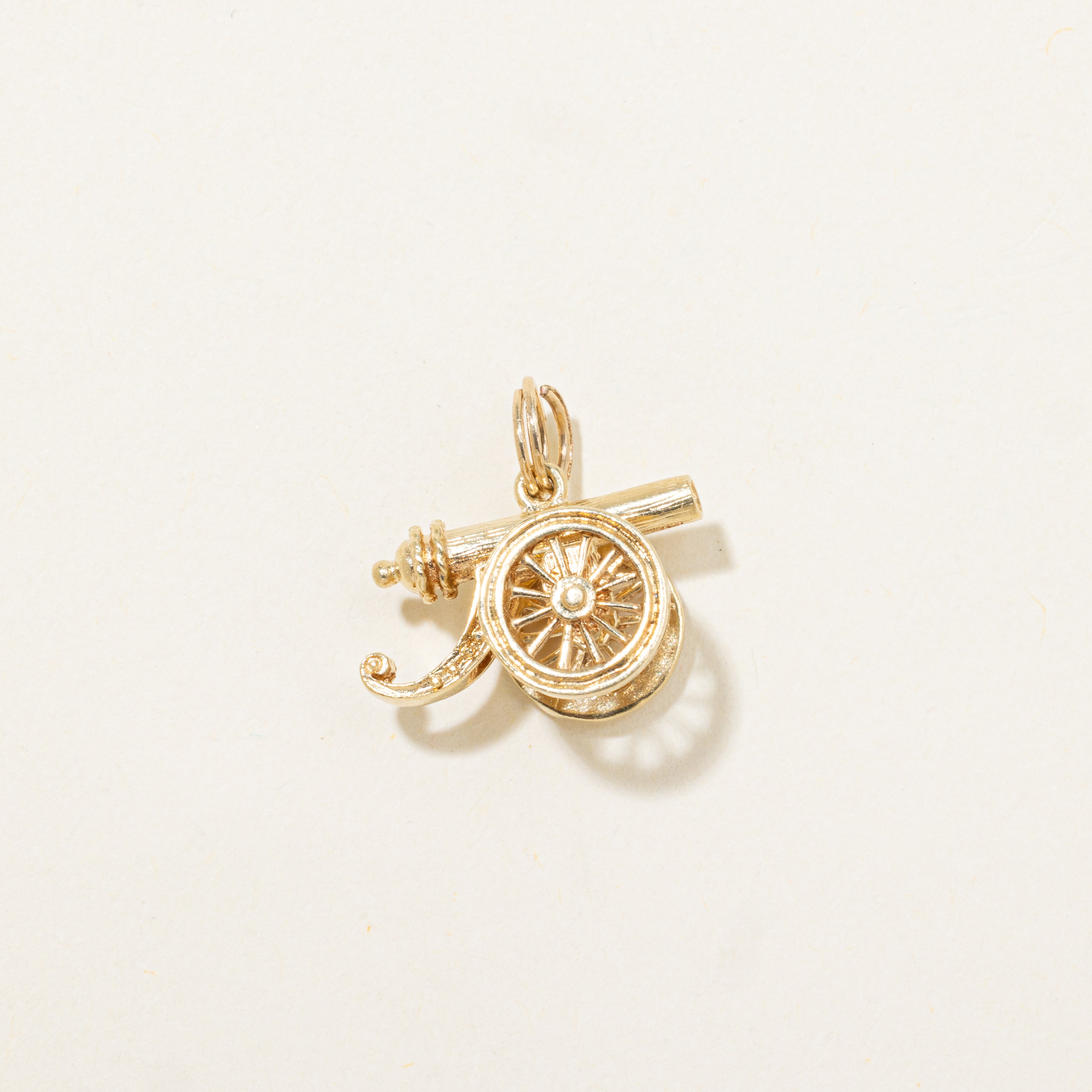 9k Yellow Gold Cannon Charm