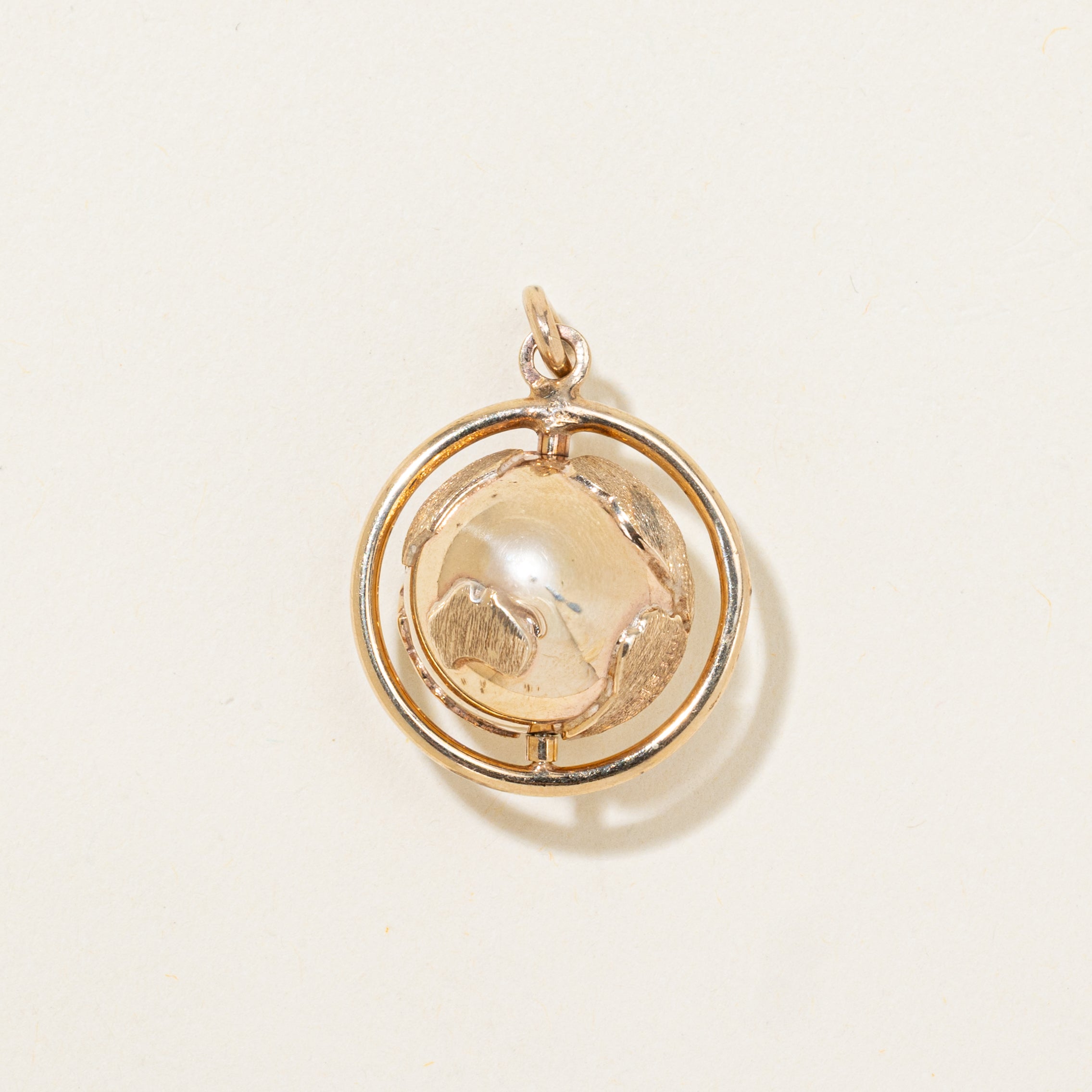 10k Yellow Gold Globe Charm