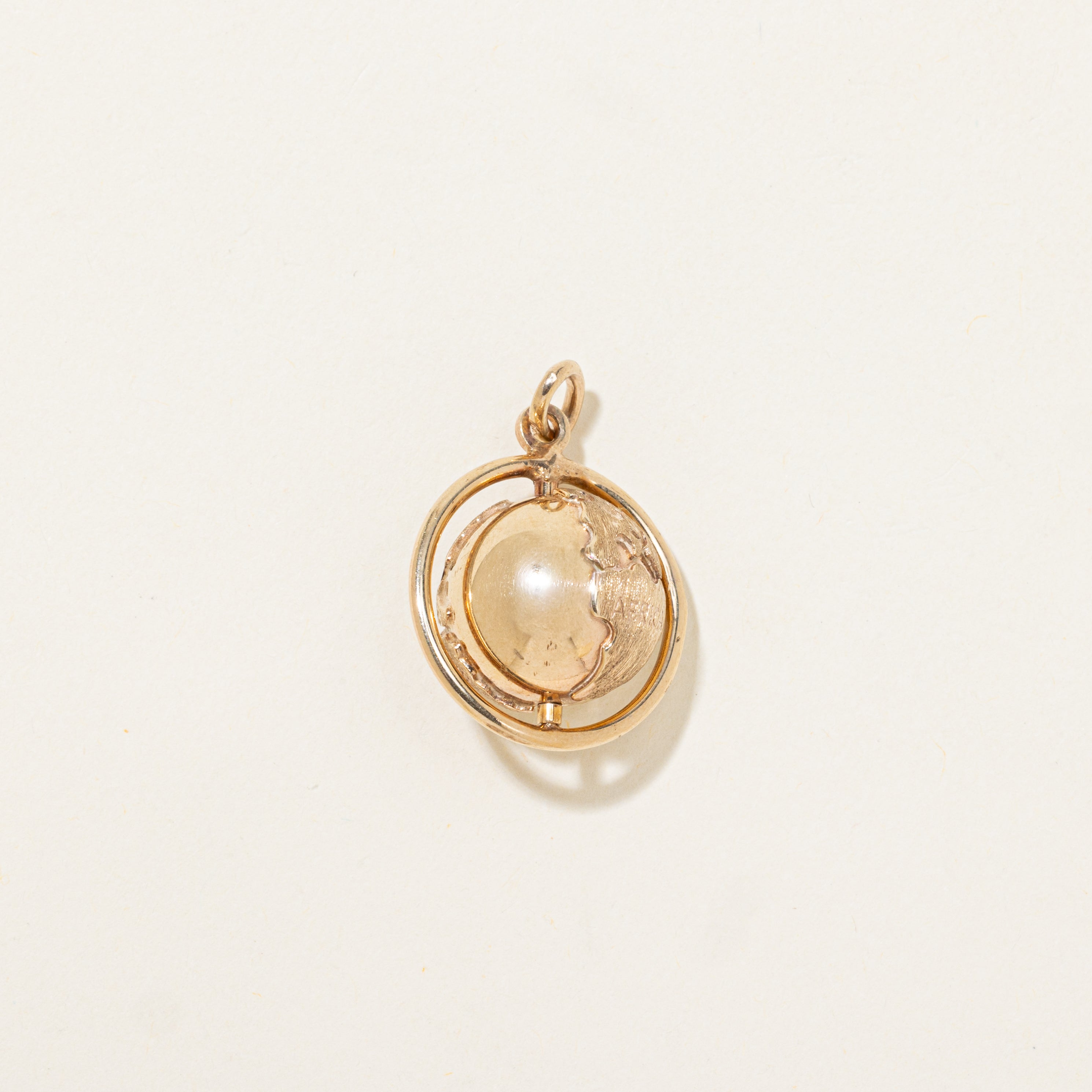 10k Yellow Gold Globe Charm