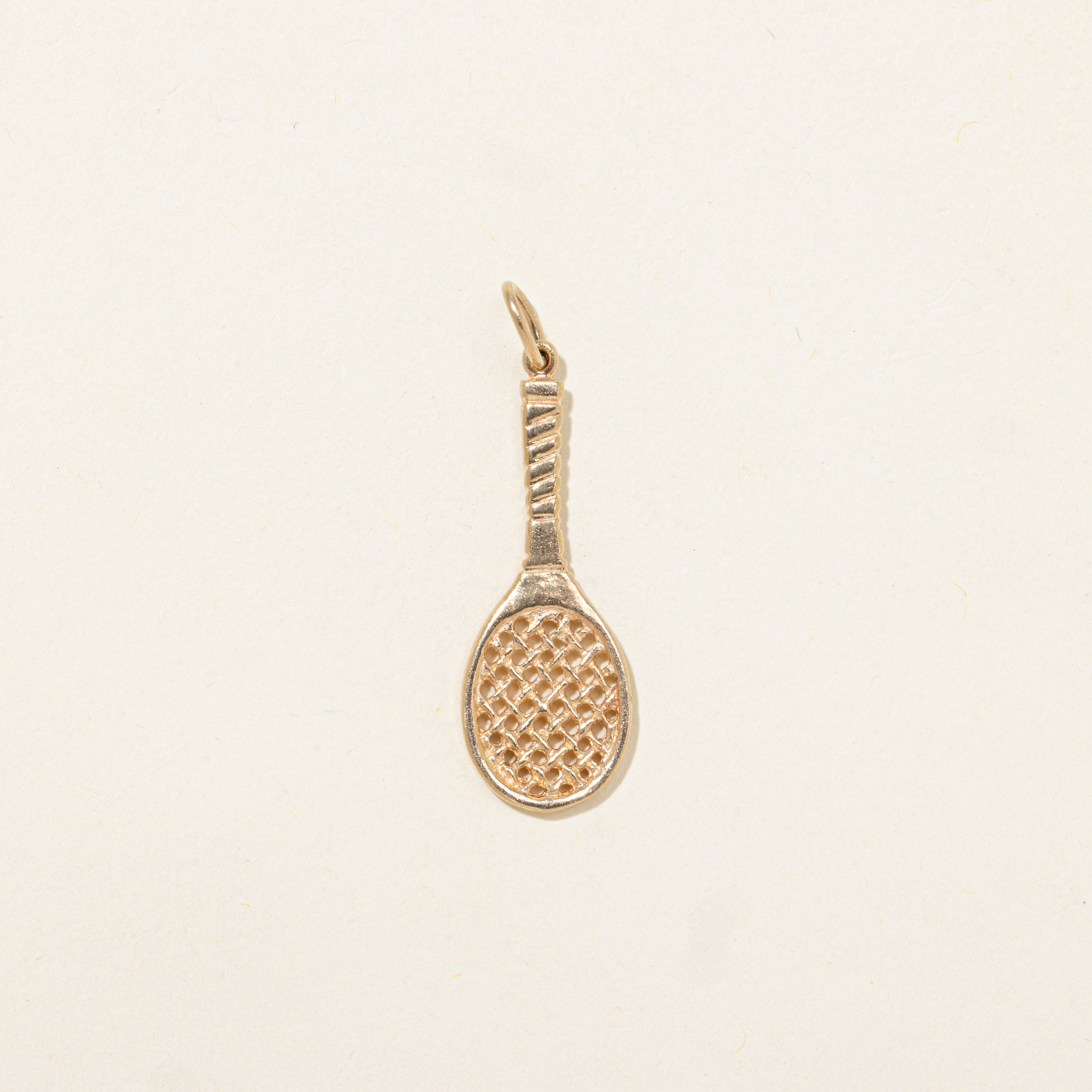 10k Yellow Gold Tennis Racket Charm