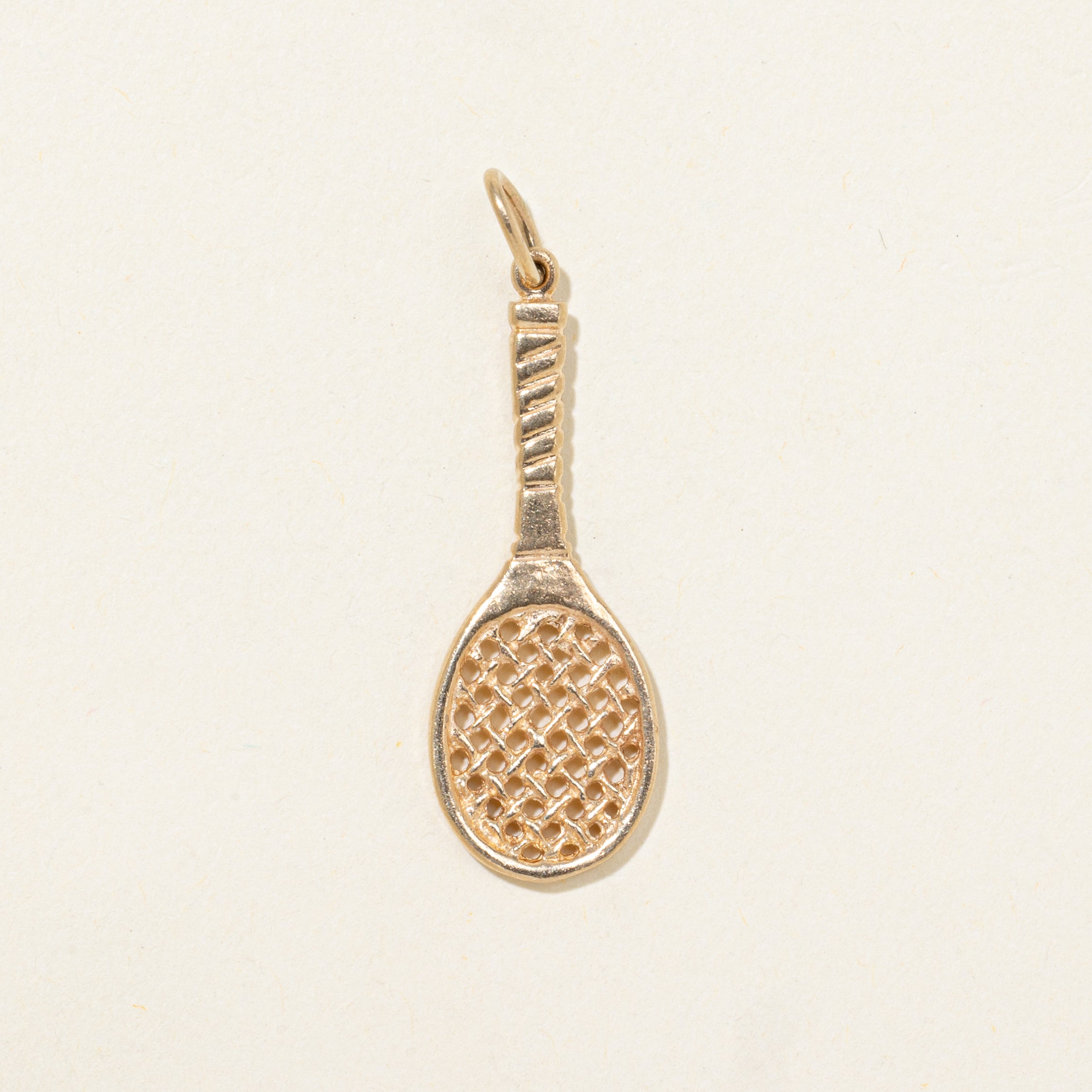 10k Yellow Gold Tennis Racket Charm