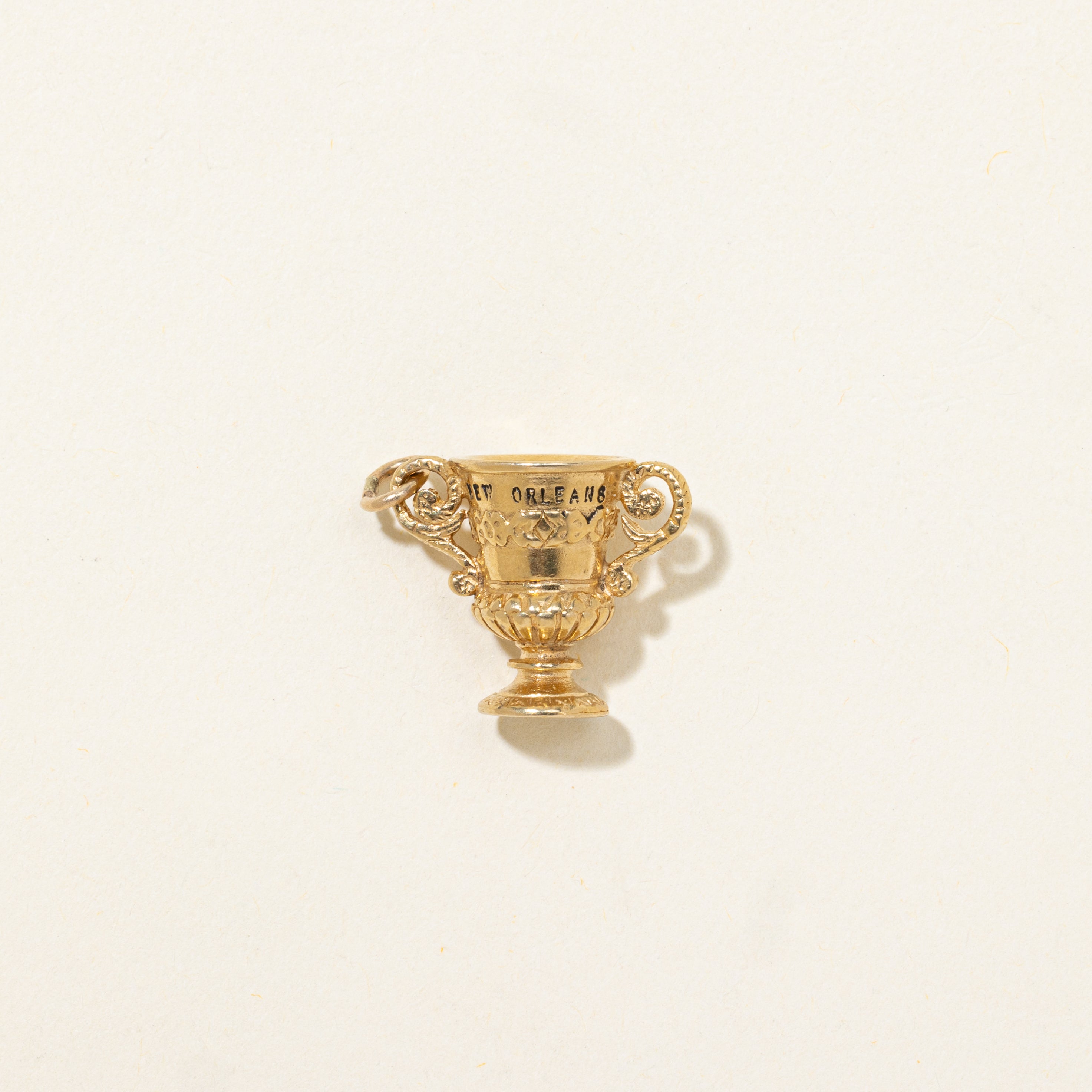 14k Yellow Gold New Orleans Sugar Bowl Classic Trophy Charm