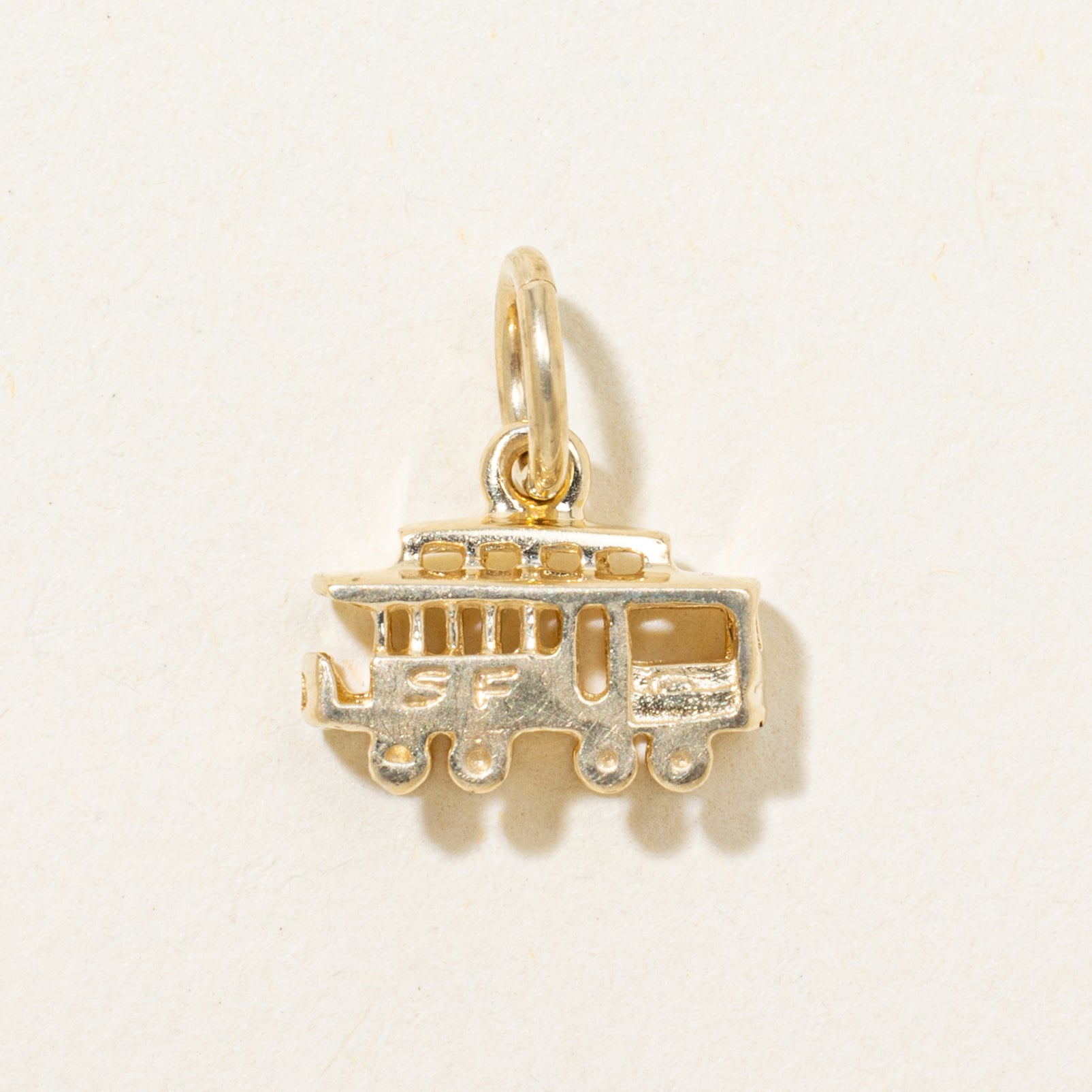 14k Yellow Gold San Francisco Cable Car Charm