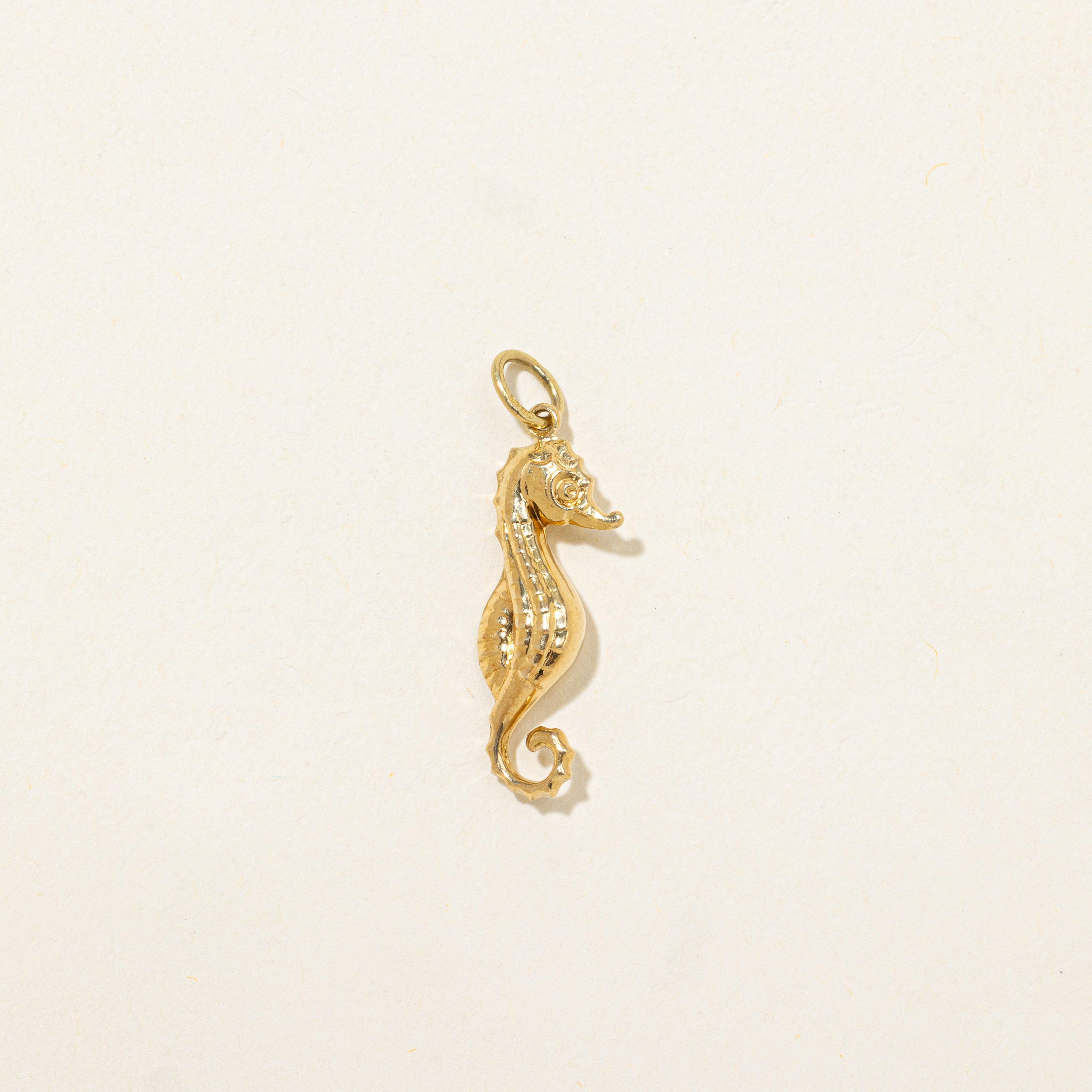 18k Yellow Gold Seahorse Charm