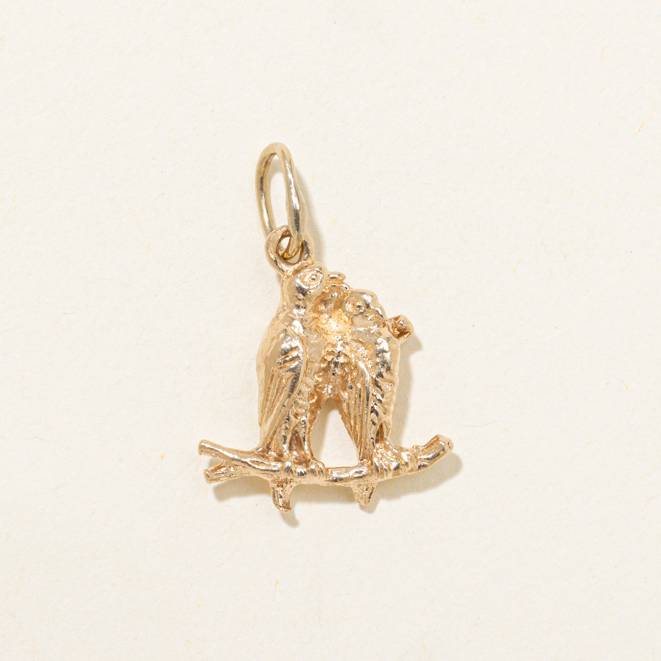10k Yellow Gold Lovebirds Charm
