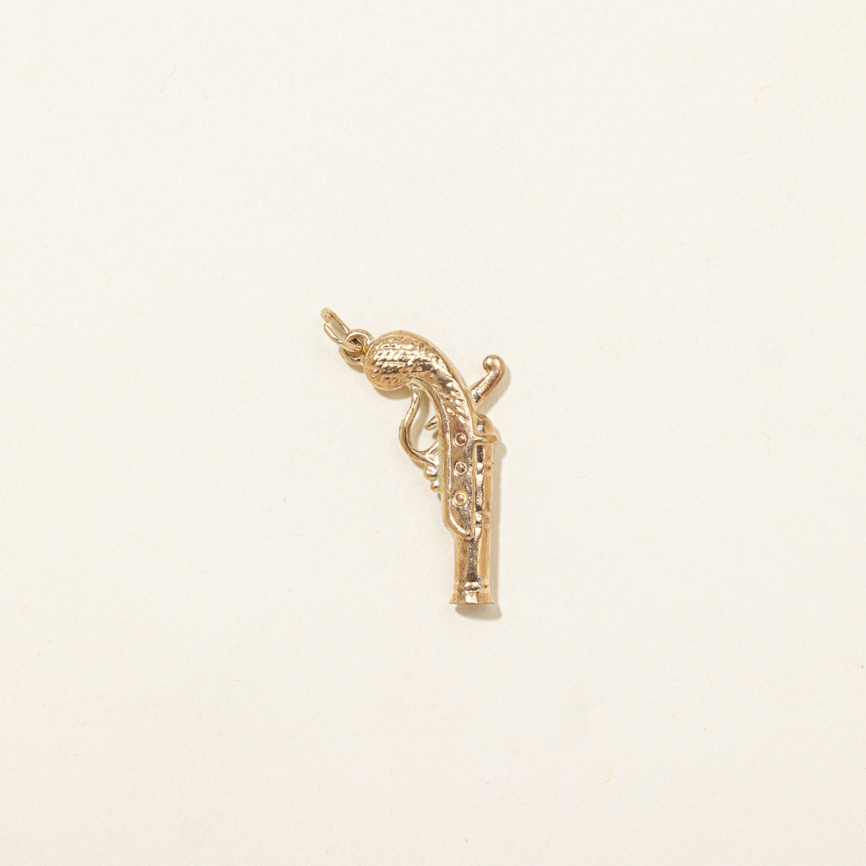 9k Yellow Gold Blunderbuss Gun Charm