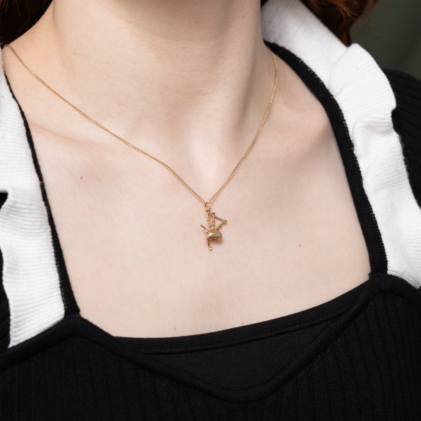 9k Yellow Gold Bagpipe Charm