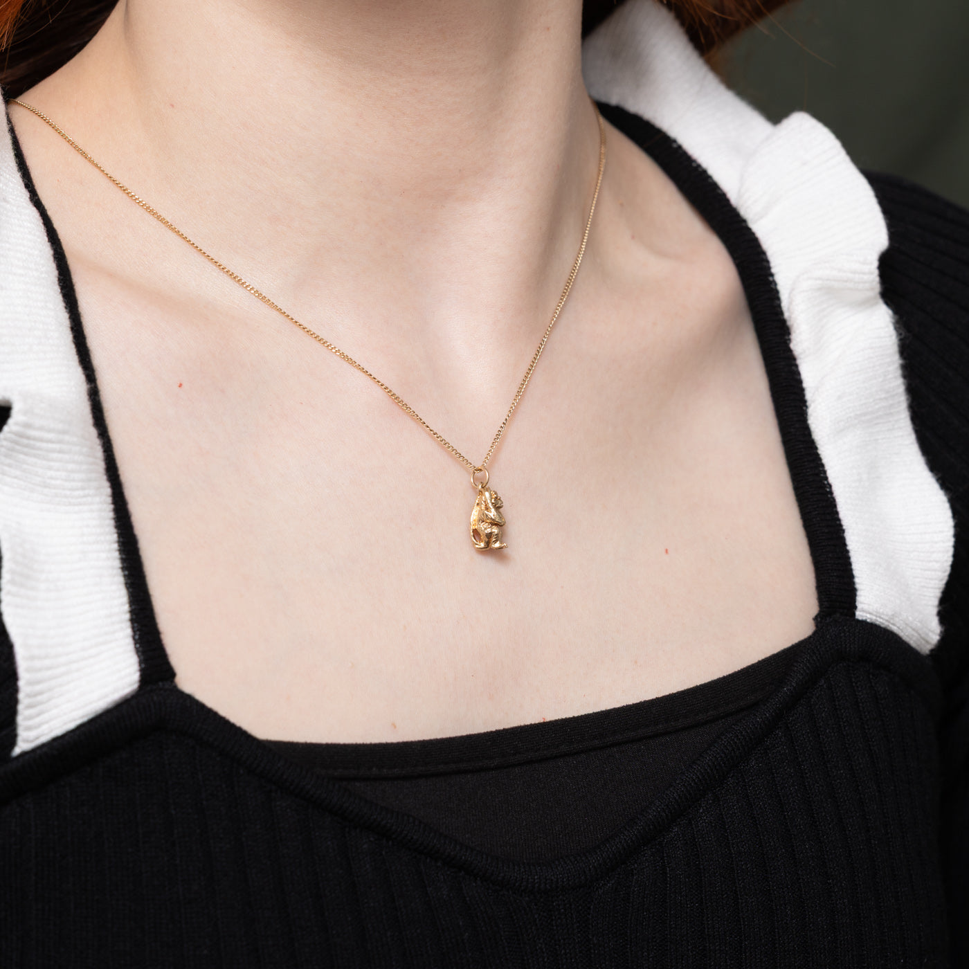 10K Yellow Gold Monkey Charm