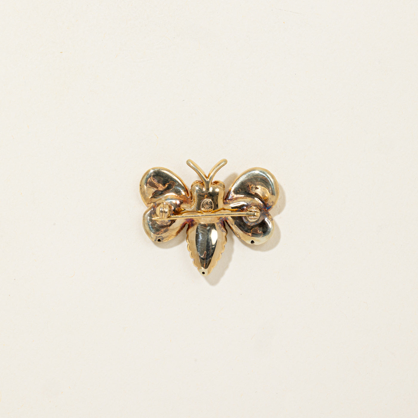 14K Two Tone Gold Bee Brooch