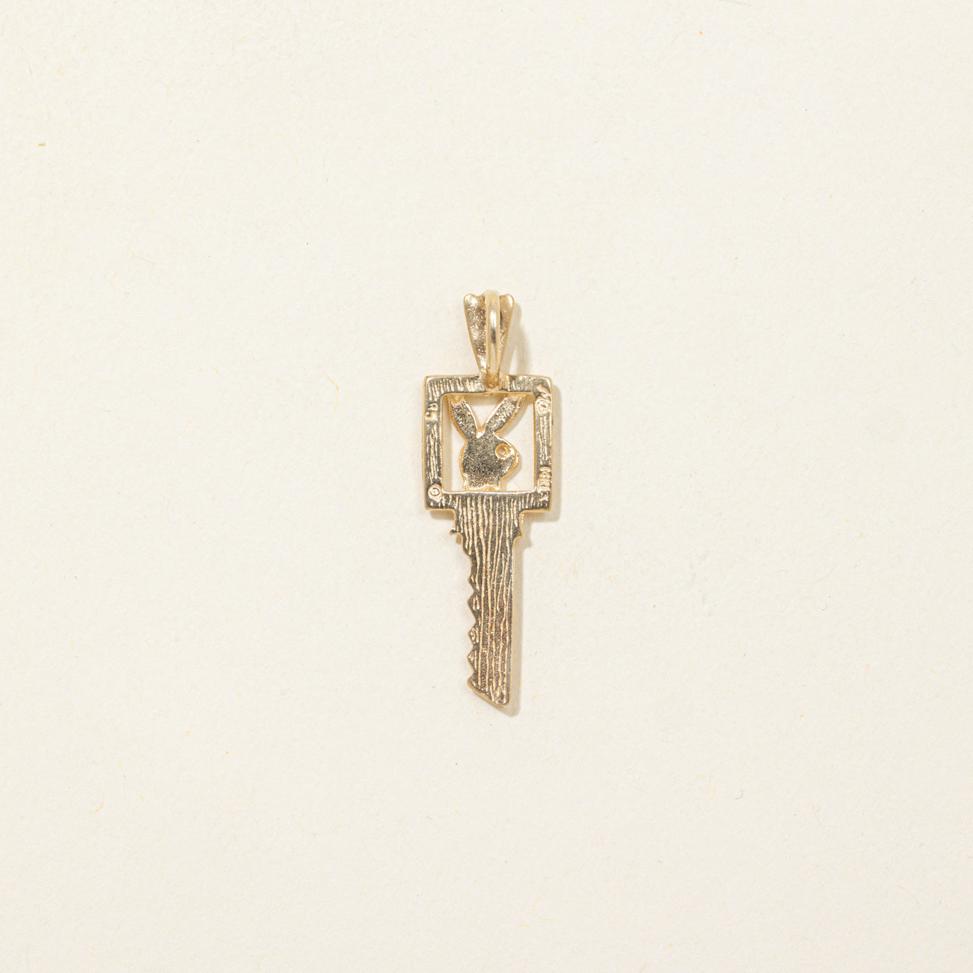 14K Playboy Bunny Key Pendant