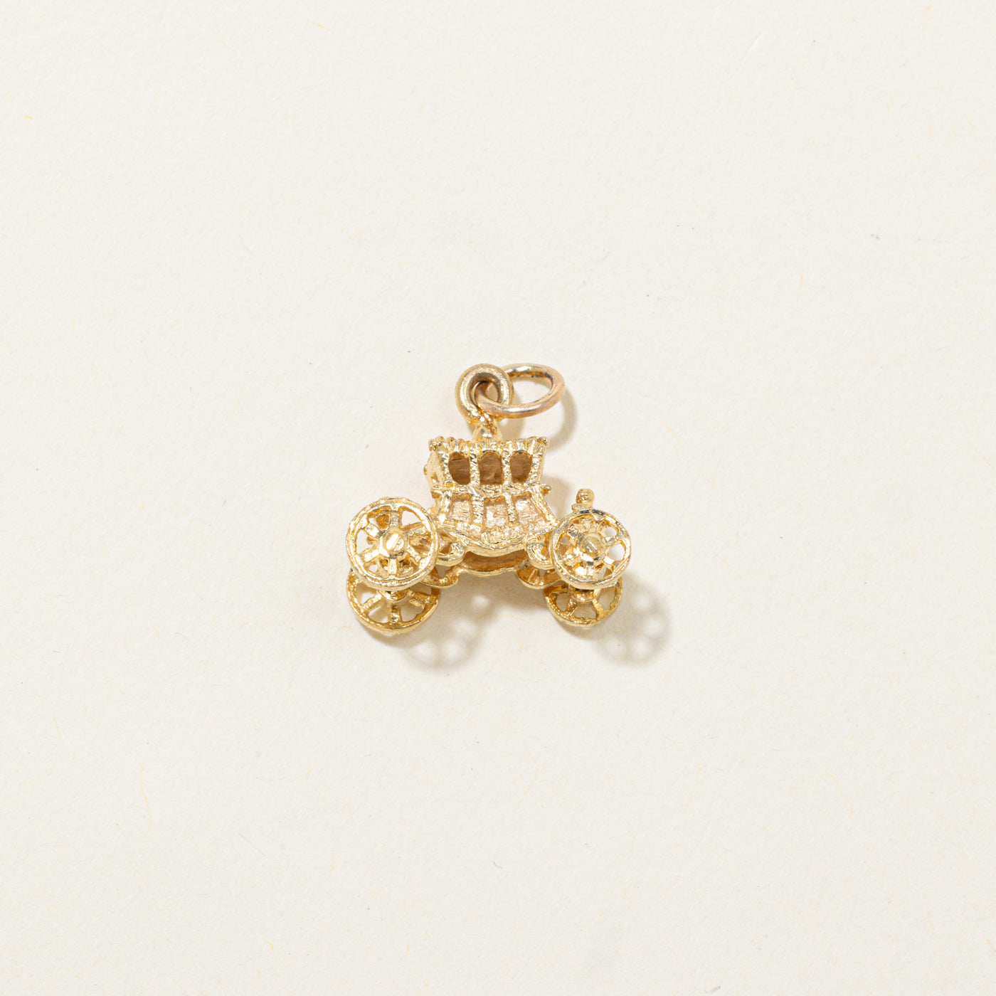 9k Yellow Gold Carriage Charm