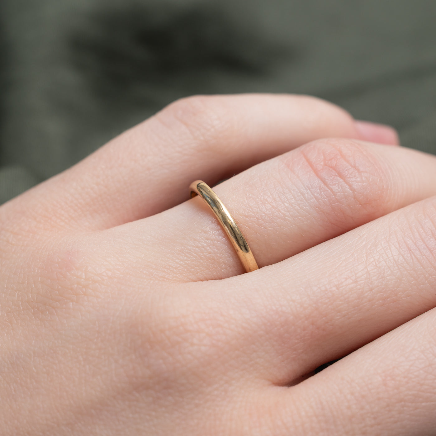 14K Yellow Gold Thin Stacking Band | 2.10mm | SZ 5.5