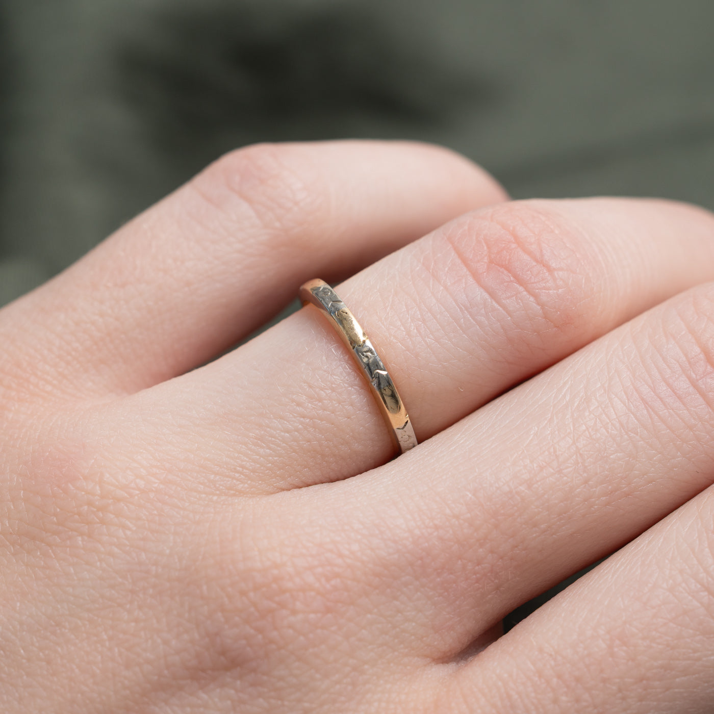 'Bluebird' 14K Ornate Engraved Thin Stacking Band | 2.10mm | SZ 5.25