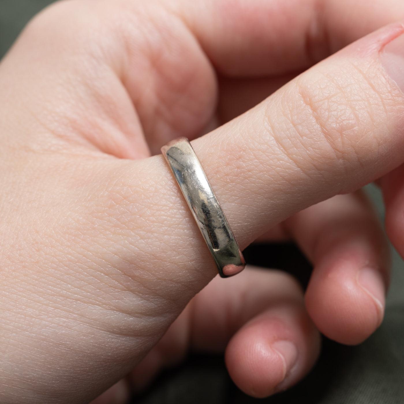 'Birks' 14k White Gold Plain Band | 4.60mm | SZ 10