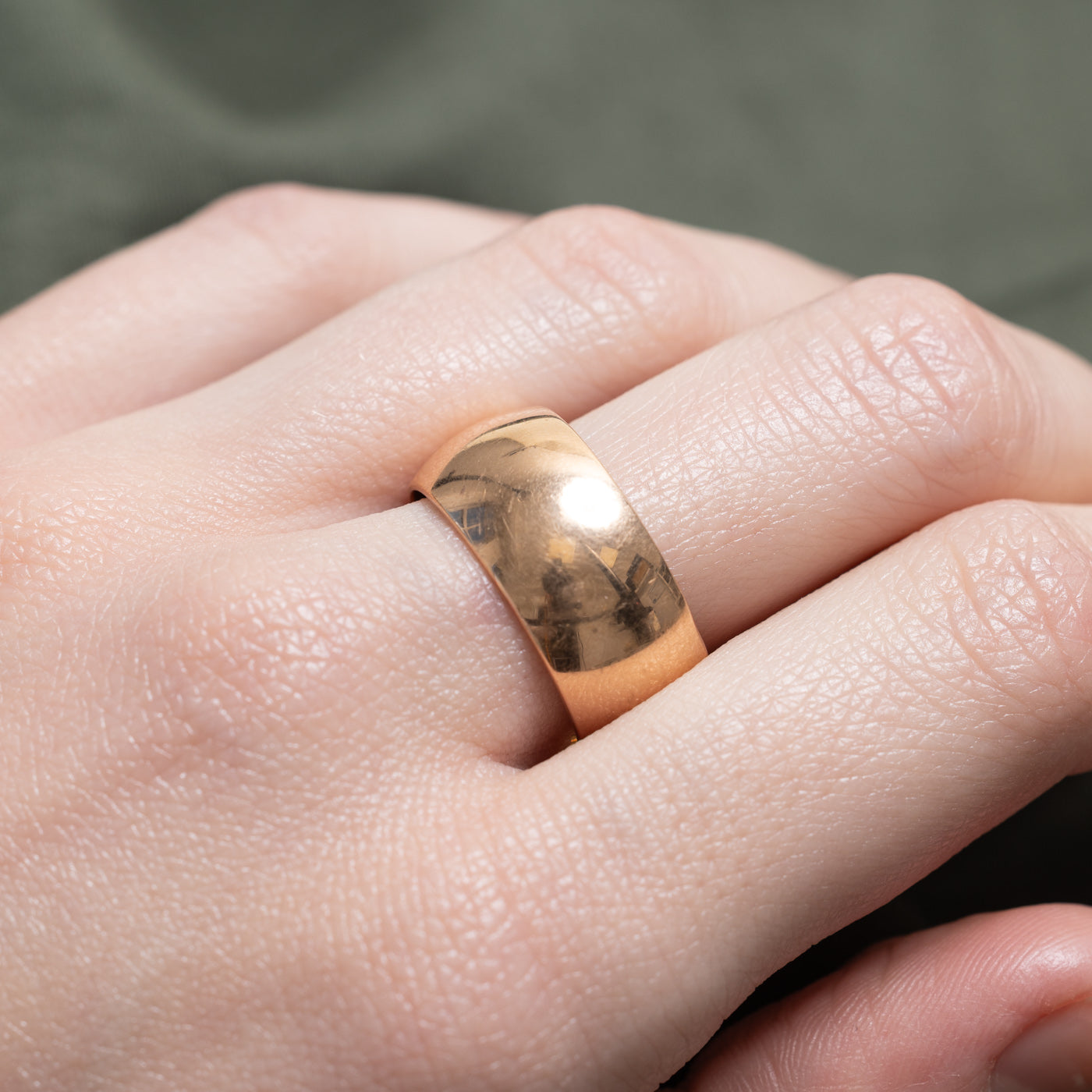 1975 Soviet Hallmarked 14k Cigar Band | 9.5mm | SZ 9.25