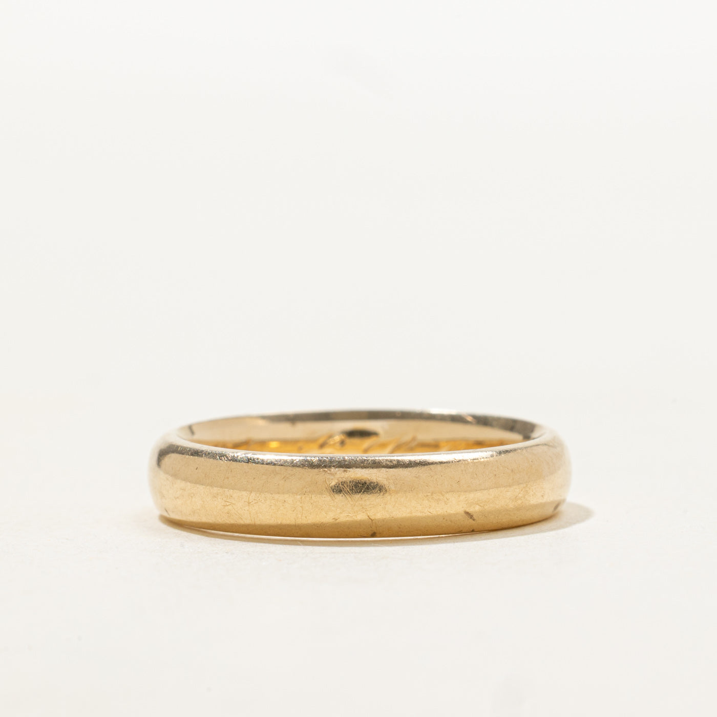 Alliance simple en or jaune 14 carats | 4,0 mm | Taille 6,25
