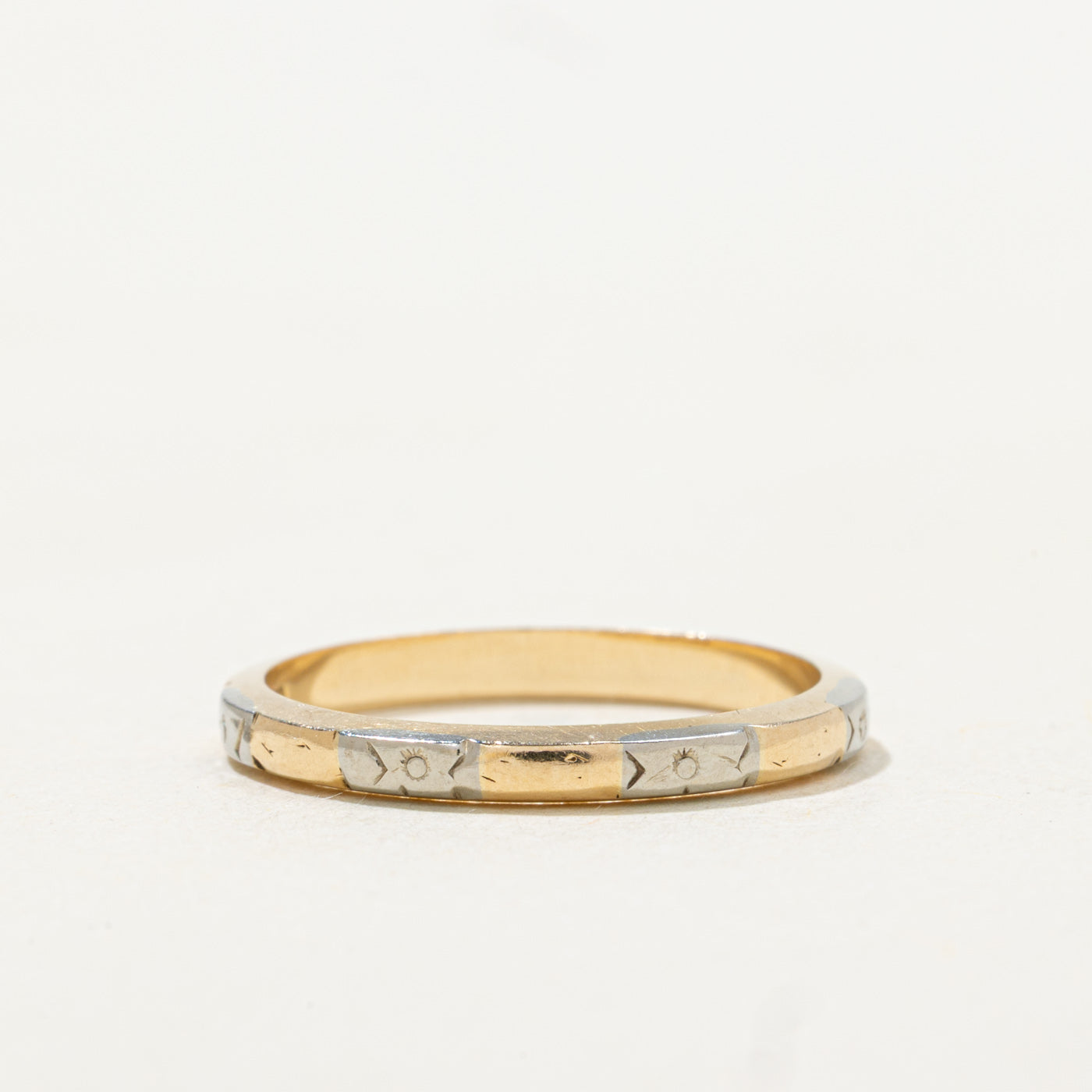 'Bluebird' 14K Ornate Engraved Thin Stacking Band | 2.10mm | SZ 5.25