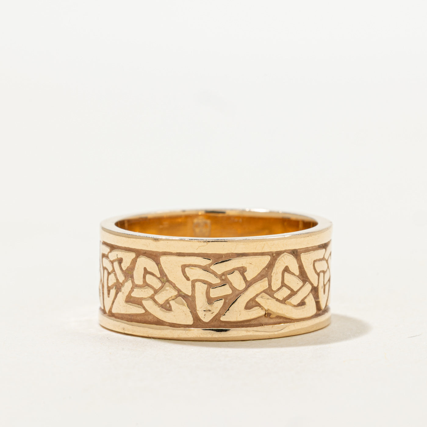 14K Celtic Trinity Knot Band | 9.65mm | SZ 9.25