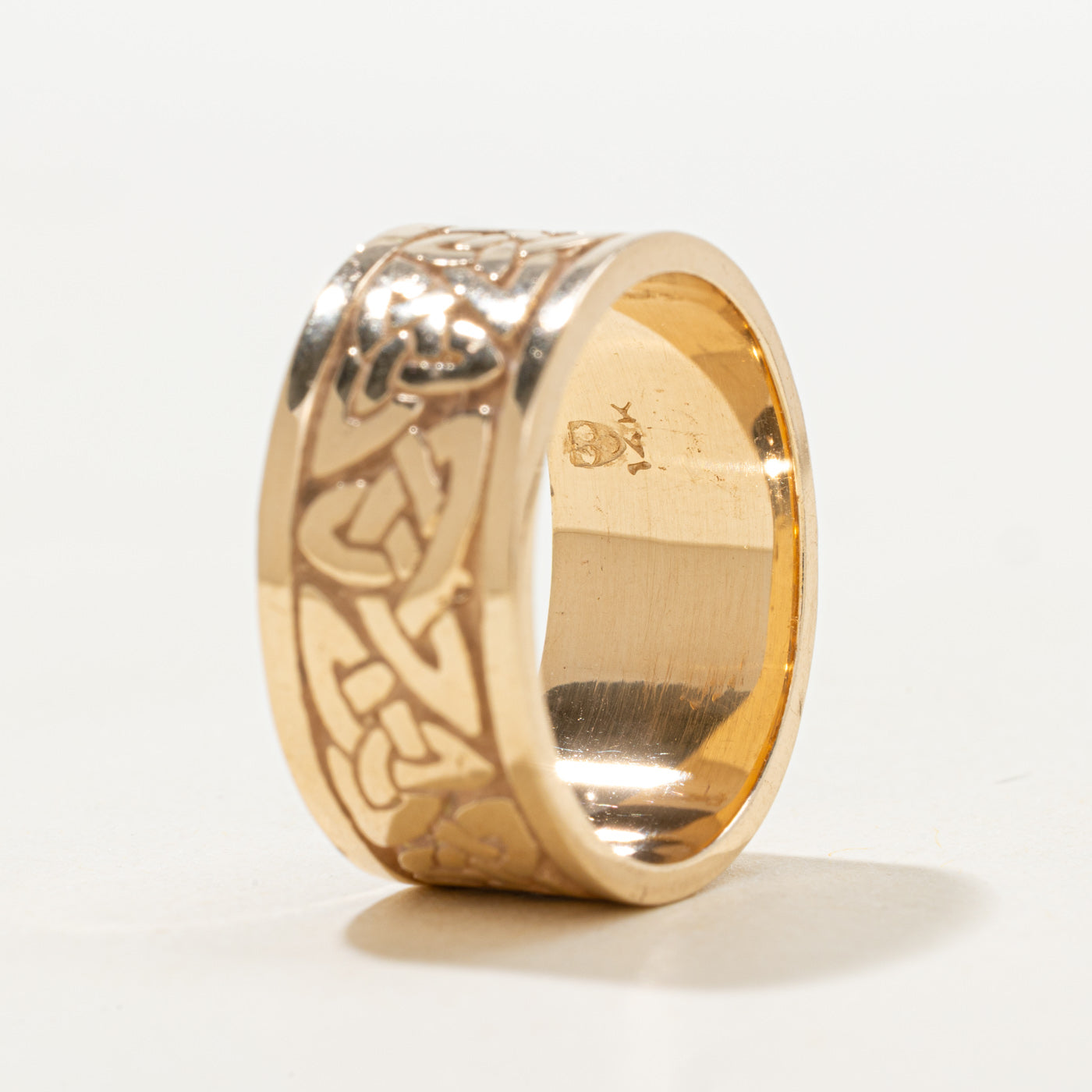 14K Celtic Trinity Knot Band | 9.65mm | SZ 9.25