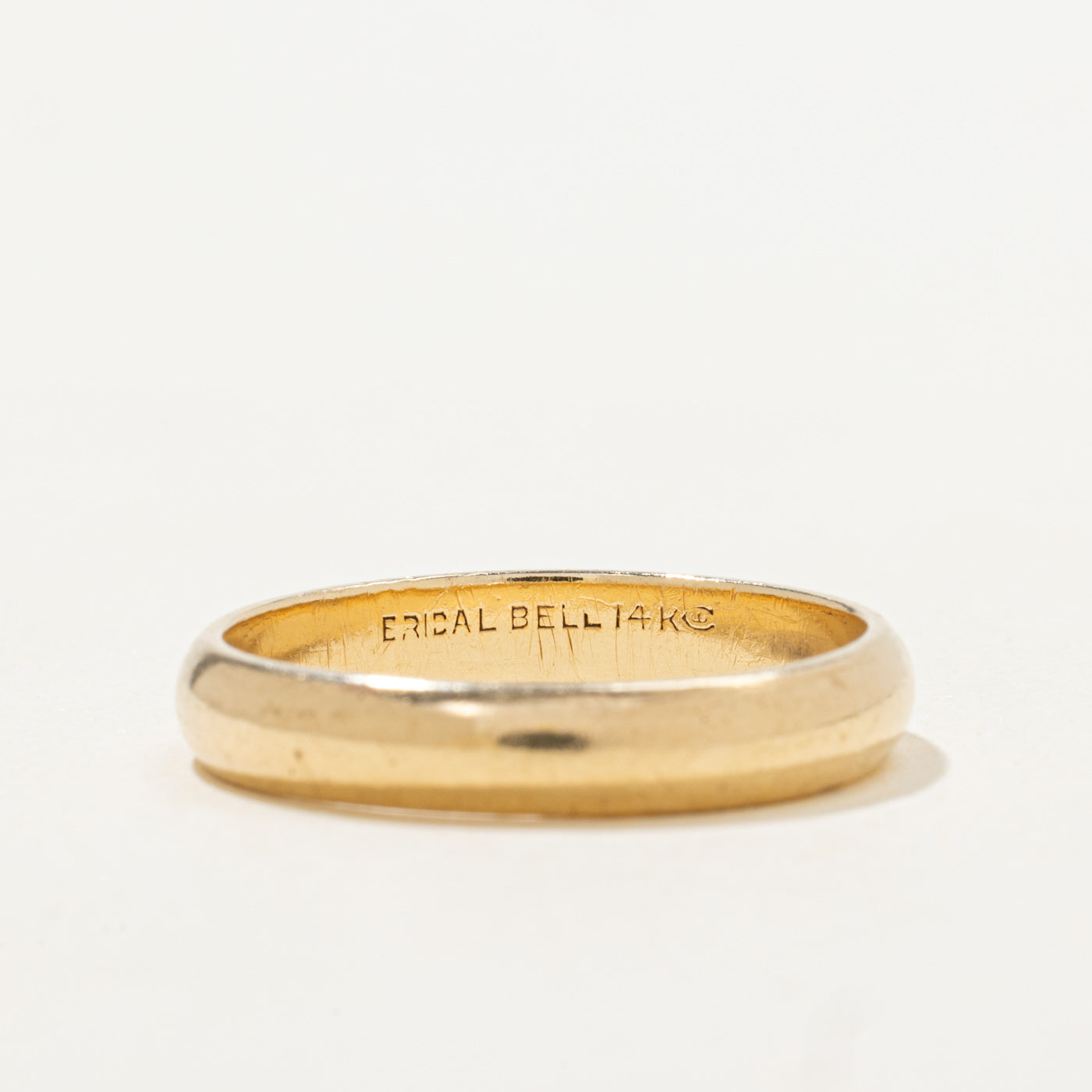 Alliance simple en or jaune 14 carats canadien | 3,85 mm | Taille 9