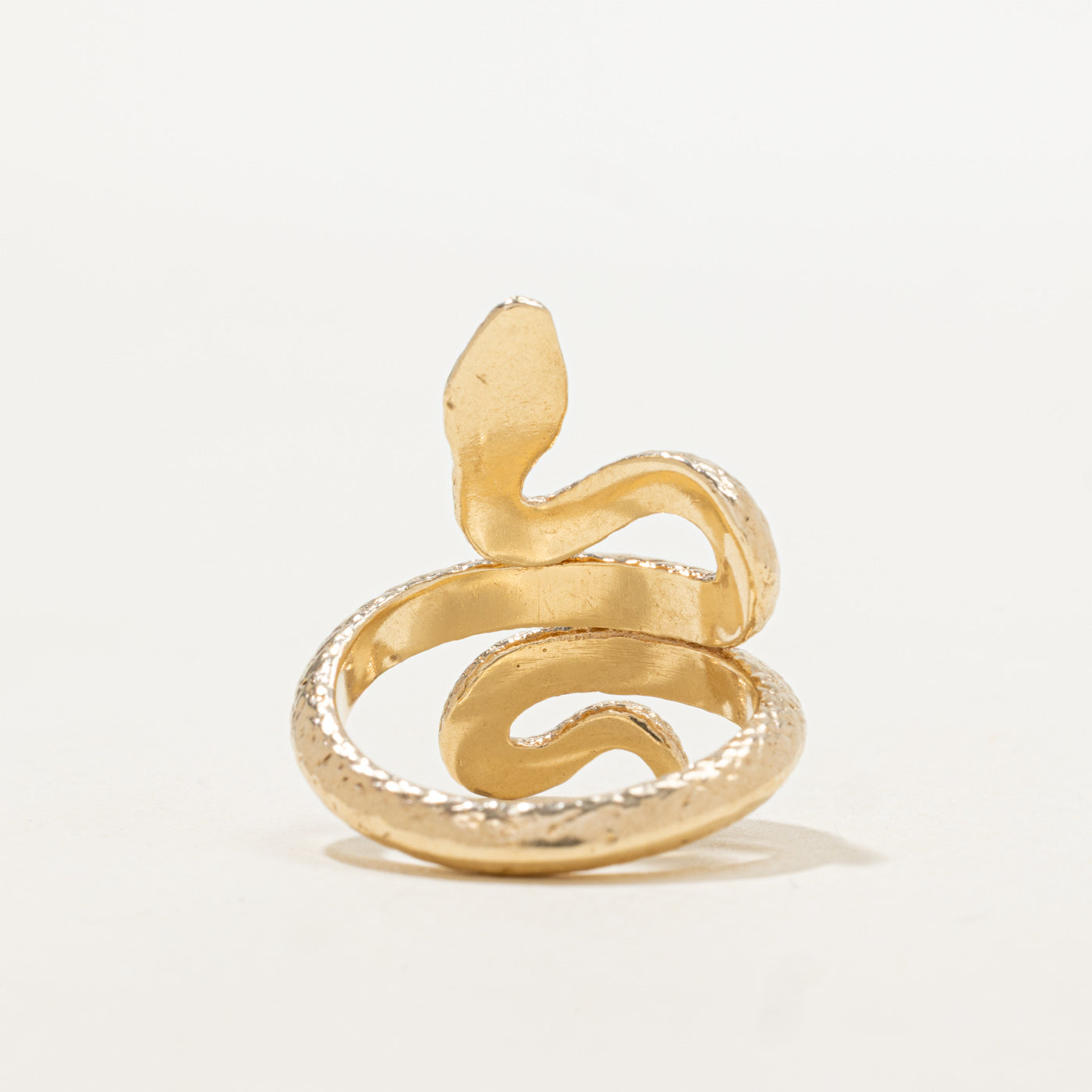 10K Swirly Snake Ring | SZ 5.5