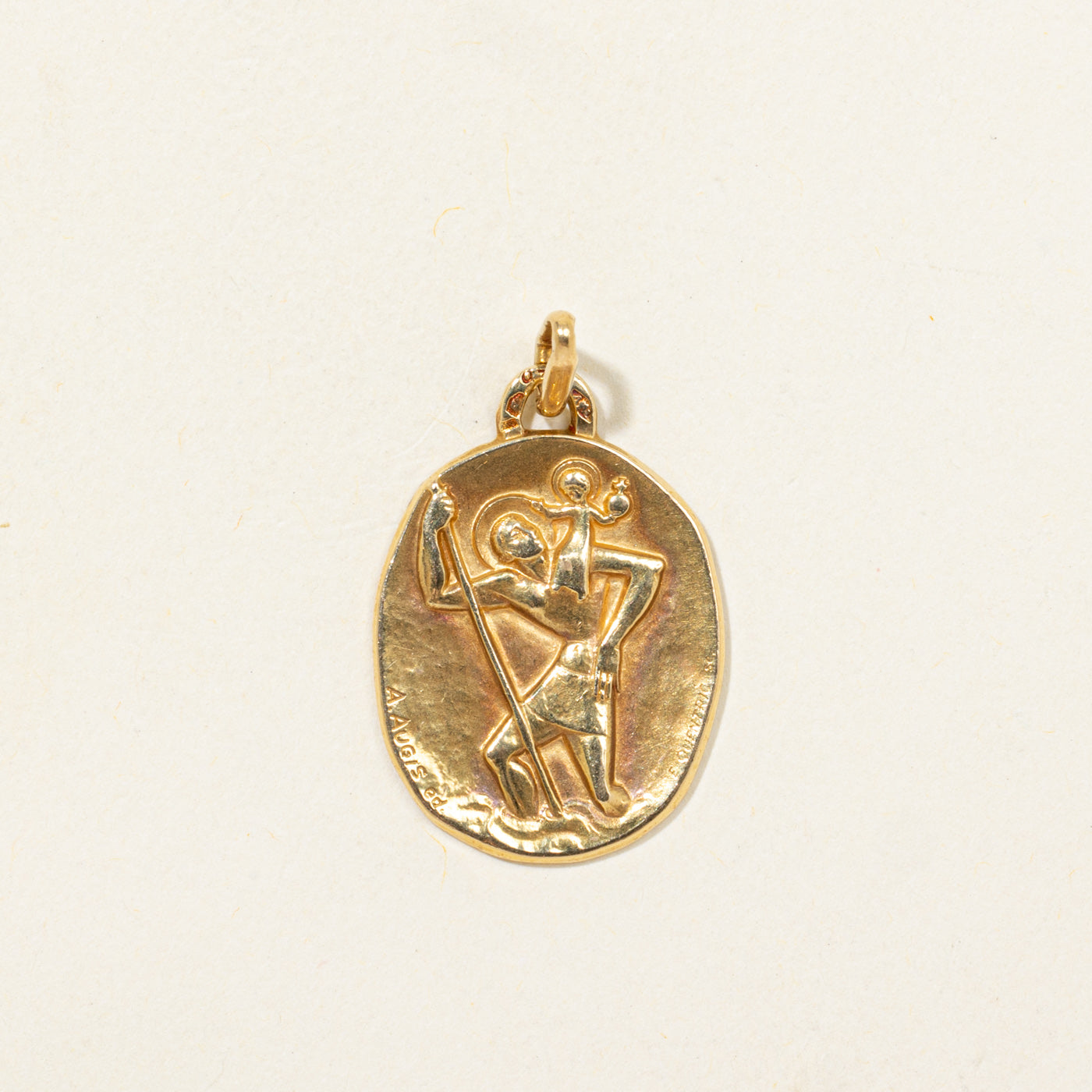 Breloque Saint Christophe d'Augis & Quentric, poinçonnée française