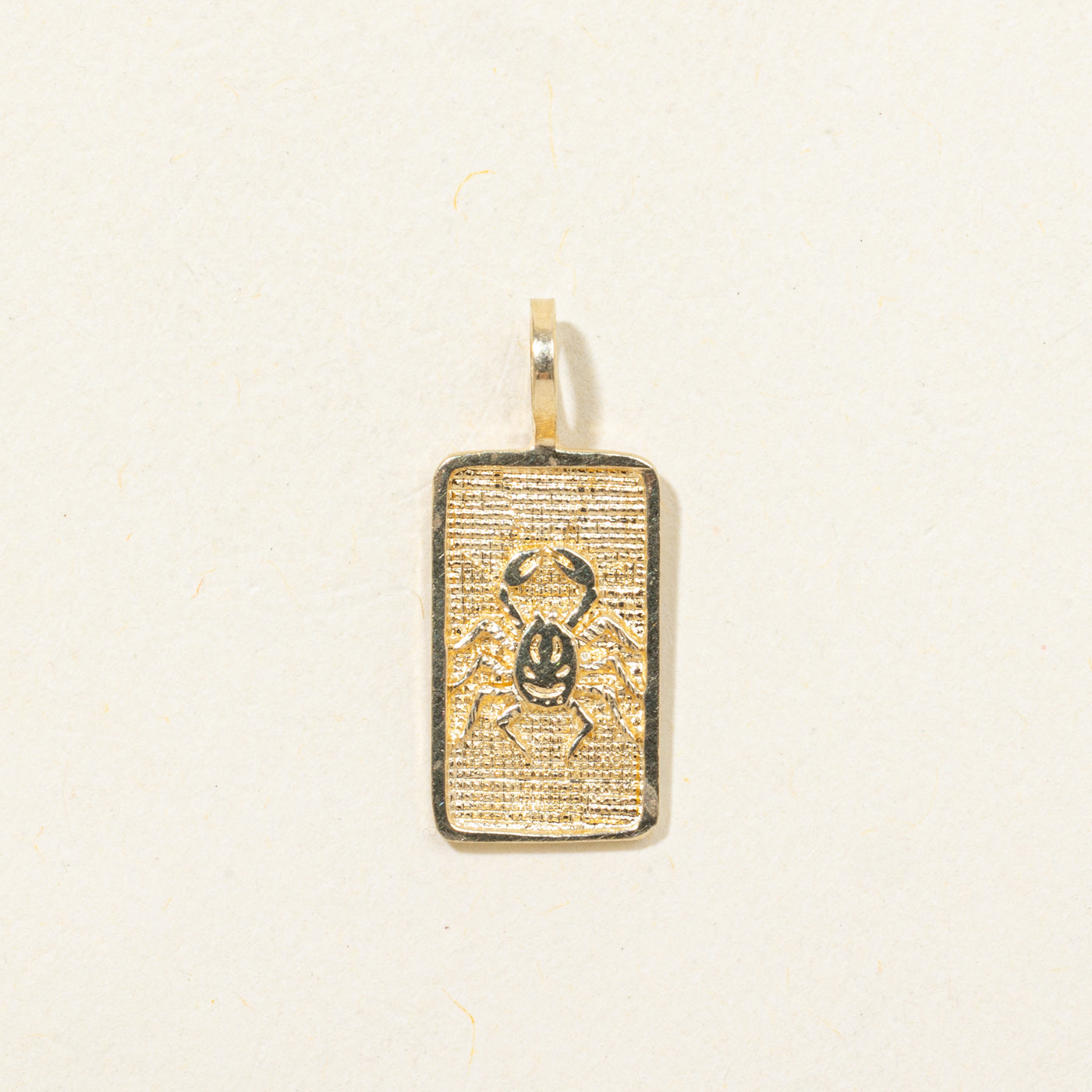 14K Cancer Zodiac Pendant