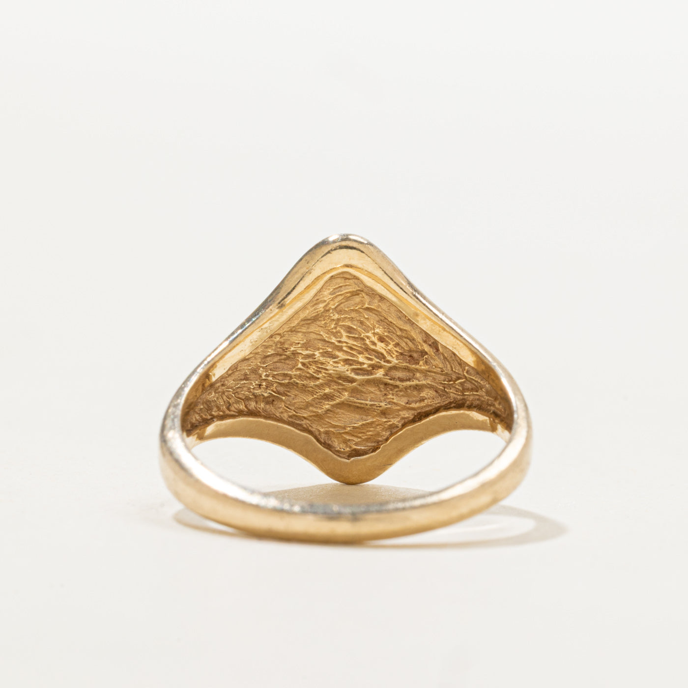 10K "KLS" Initial Signet Ring | SZ 5.75