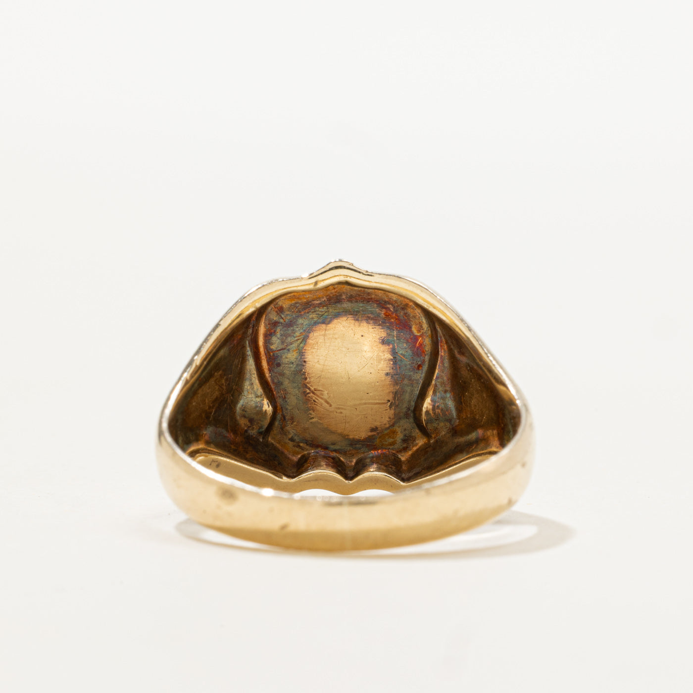 10K "A" Initial Signet Ring | SZ 9