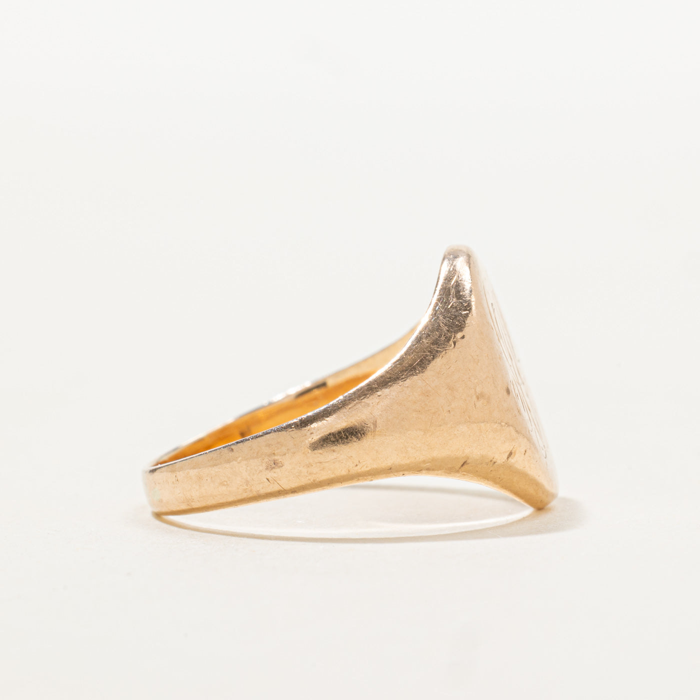 10K "ALS" Initial Signet Ring | SZ 7.5