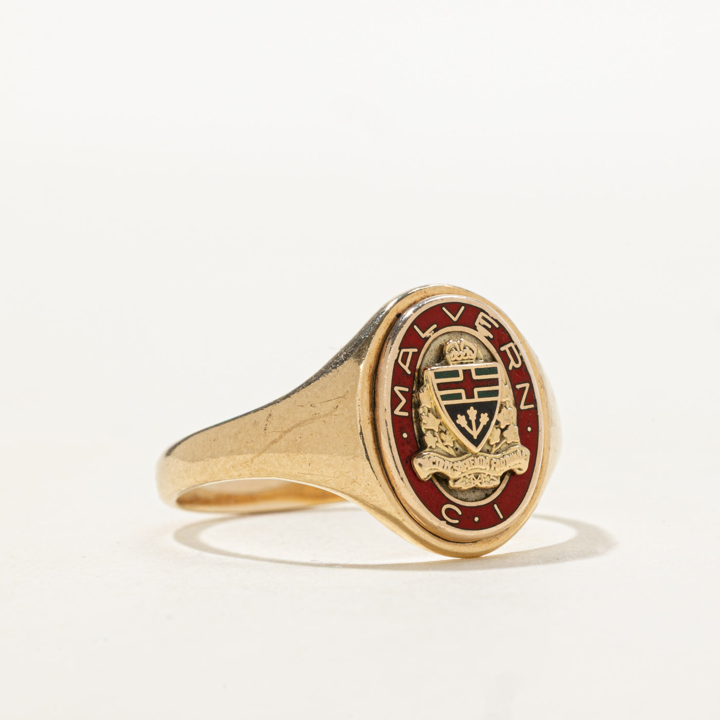 10K "Malvern CI" Signet Ring | SZ 10.5