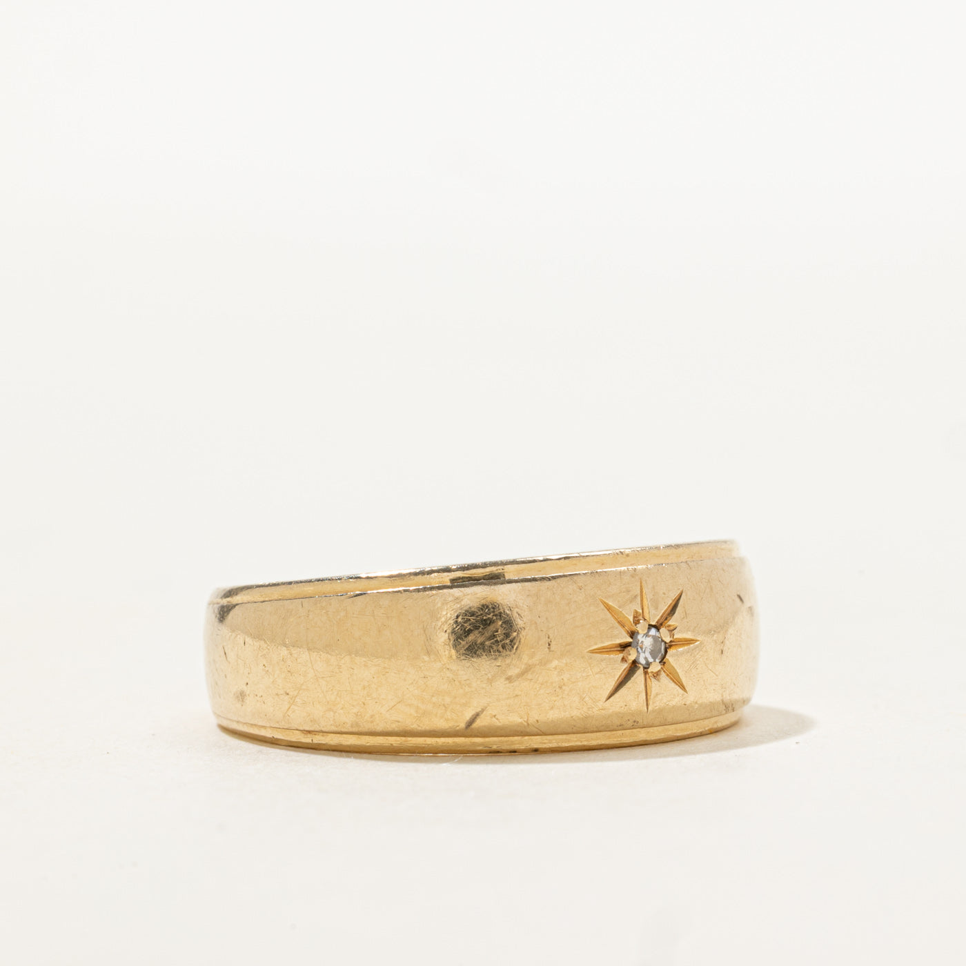 Bague sertie d'un diamant unique | Taille 9,75