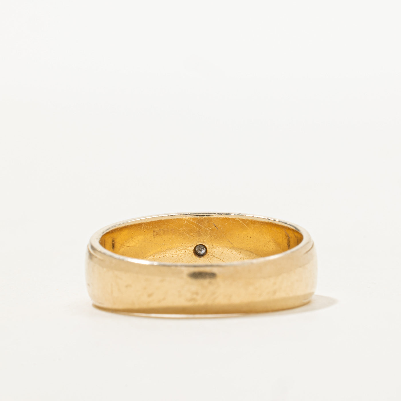 Bague sertie d'un diamant unique | Taille 9,75