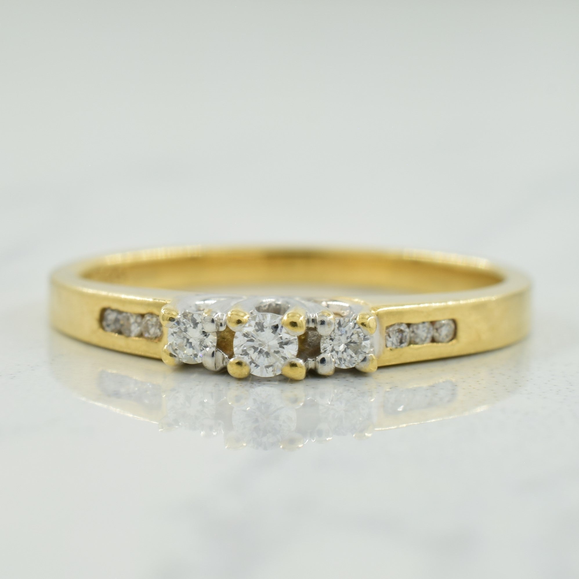 Bague en diamant | 0,12 ct | Taille 6,75 | 