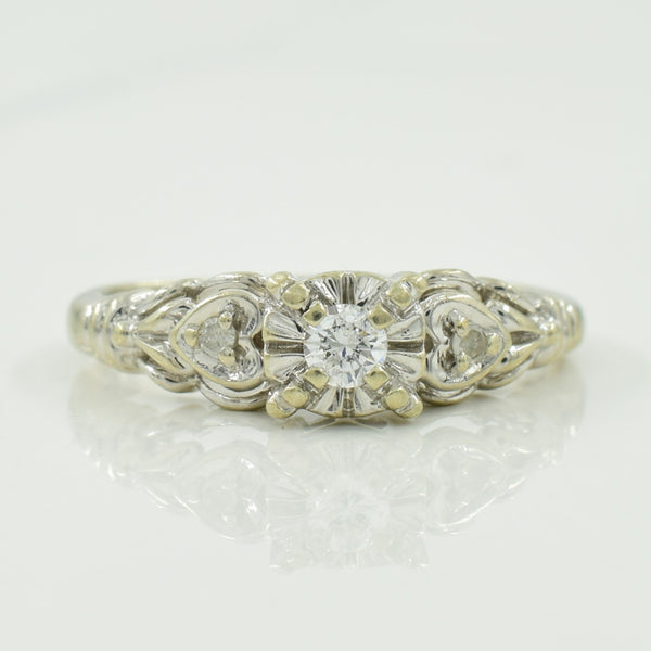 Three Stone Diamond Ring | 0.10ctw | SZ 5.5 |