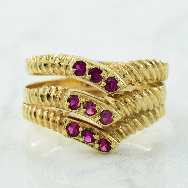 Synthetic Ruby Ring | 0.22ctw | SZ 9 |