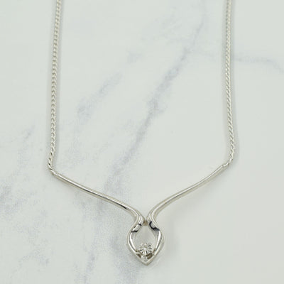 Solitaire Diamond Necklace | 0.01ct | 16