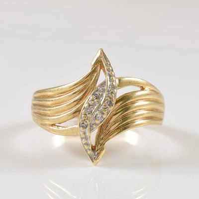 Diamond Bypass Ring | 0.06ctw | SZ 10.75 |