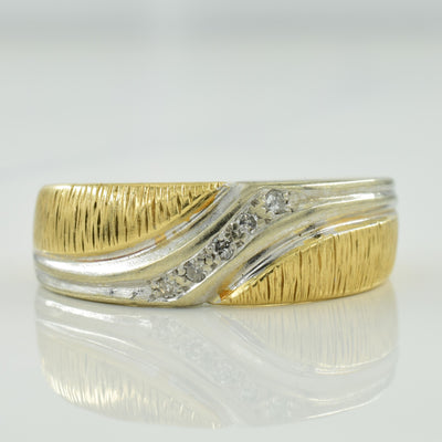 Pave Set Diamond Bypass Ring | 0.03ctw | SZ 9 |