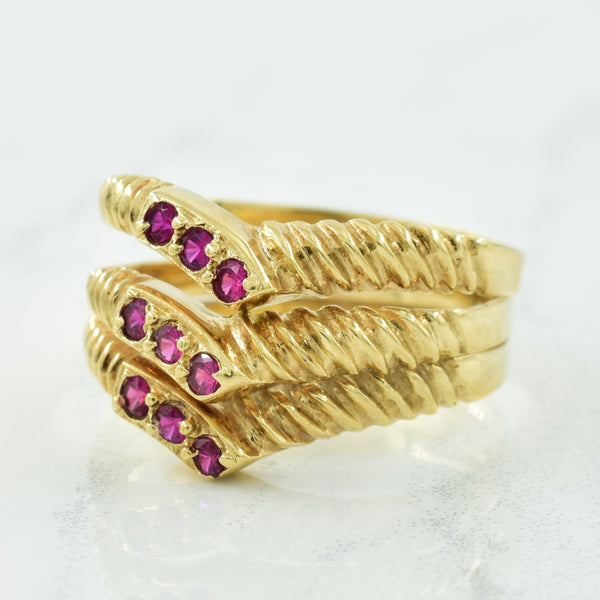 Synthetic Ruby Ring | 0.22ctw | SZ 9 |
