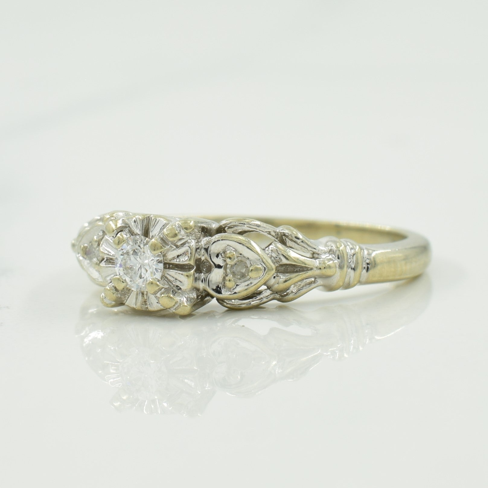 Three Stone Diamond Ring | 0.10ctw | SZ 5.5 |