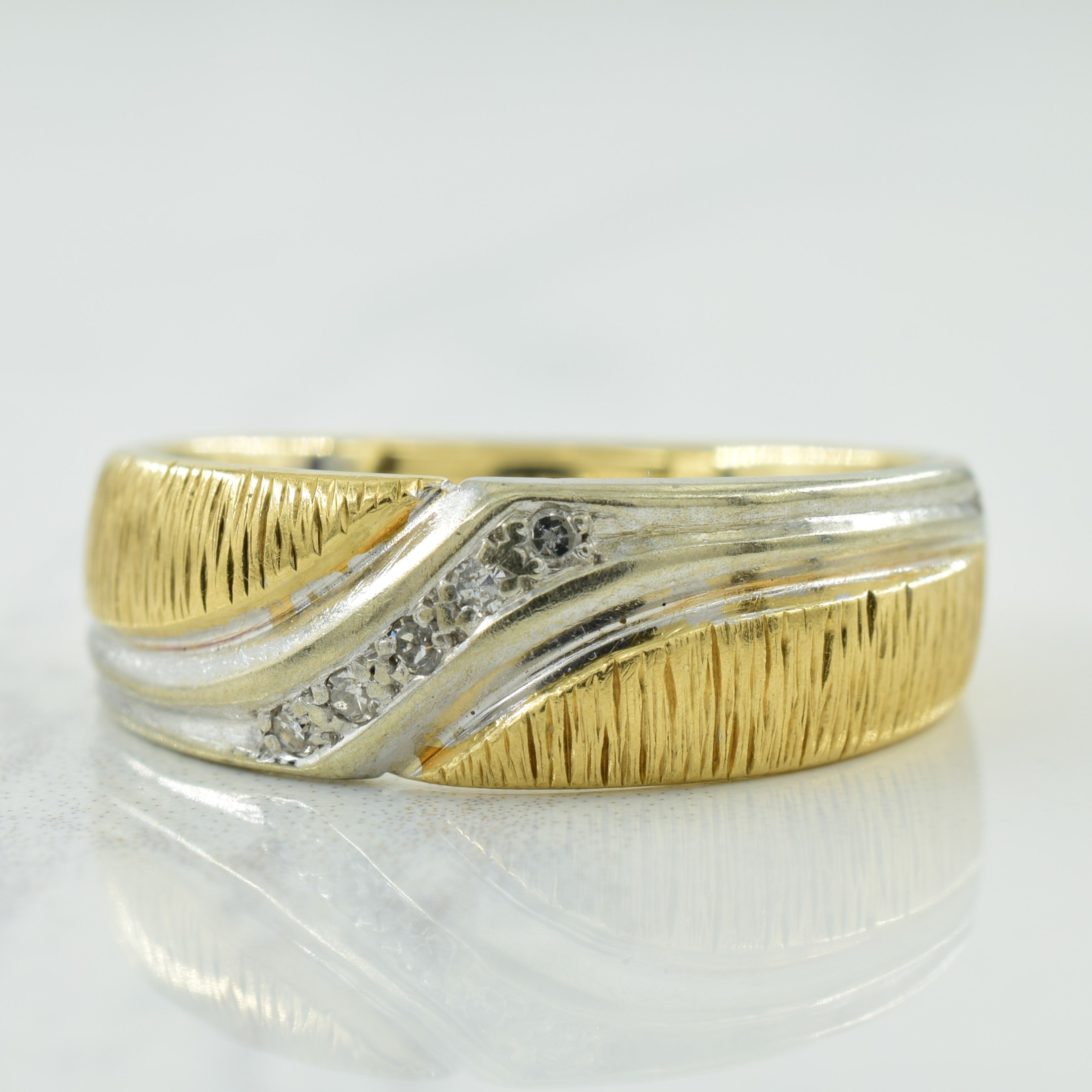 Pave Set Diamond Bypass Ring | 0.03ctw | SZ 9 |