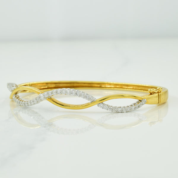 18k Yellow Gold Diamond Infinity Bracelet | 0.90ctw | 7.5