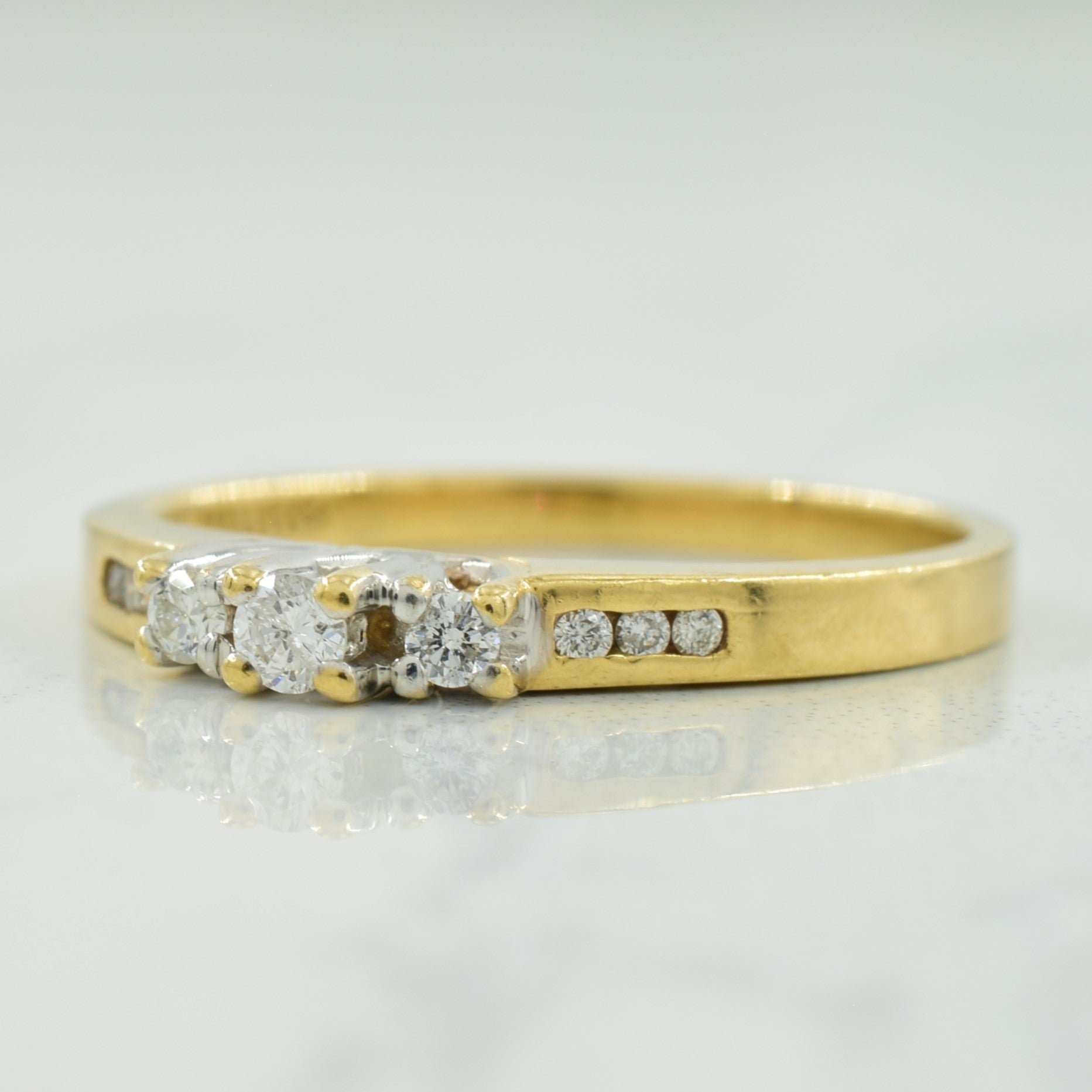 Bague en diamant | 0,12 ct | Taille 6,75 | 