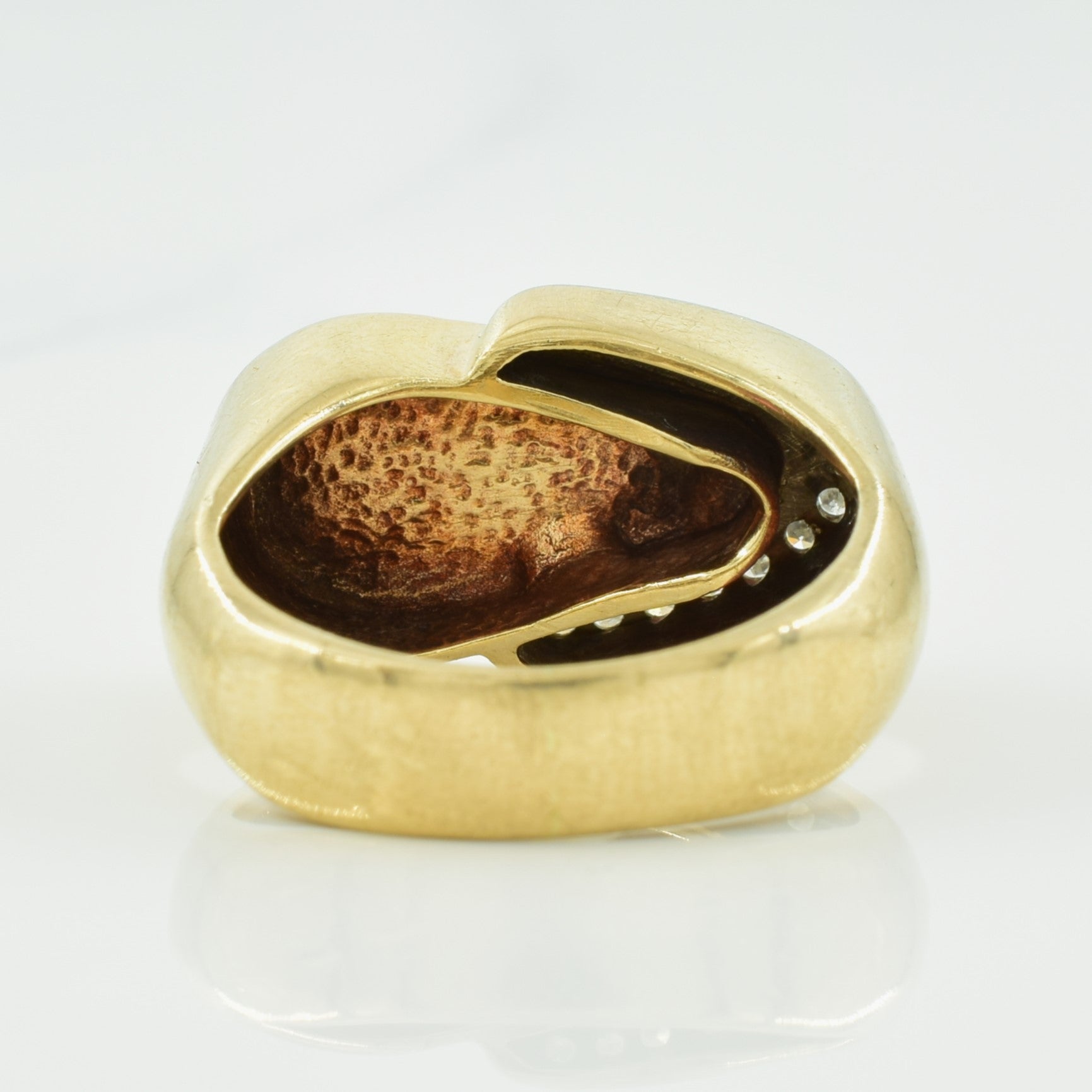 Diamond & Gold Nugget Ring | 0.14ctw | SZ 7 |